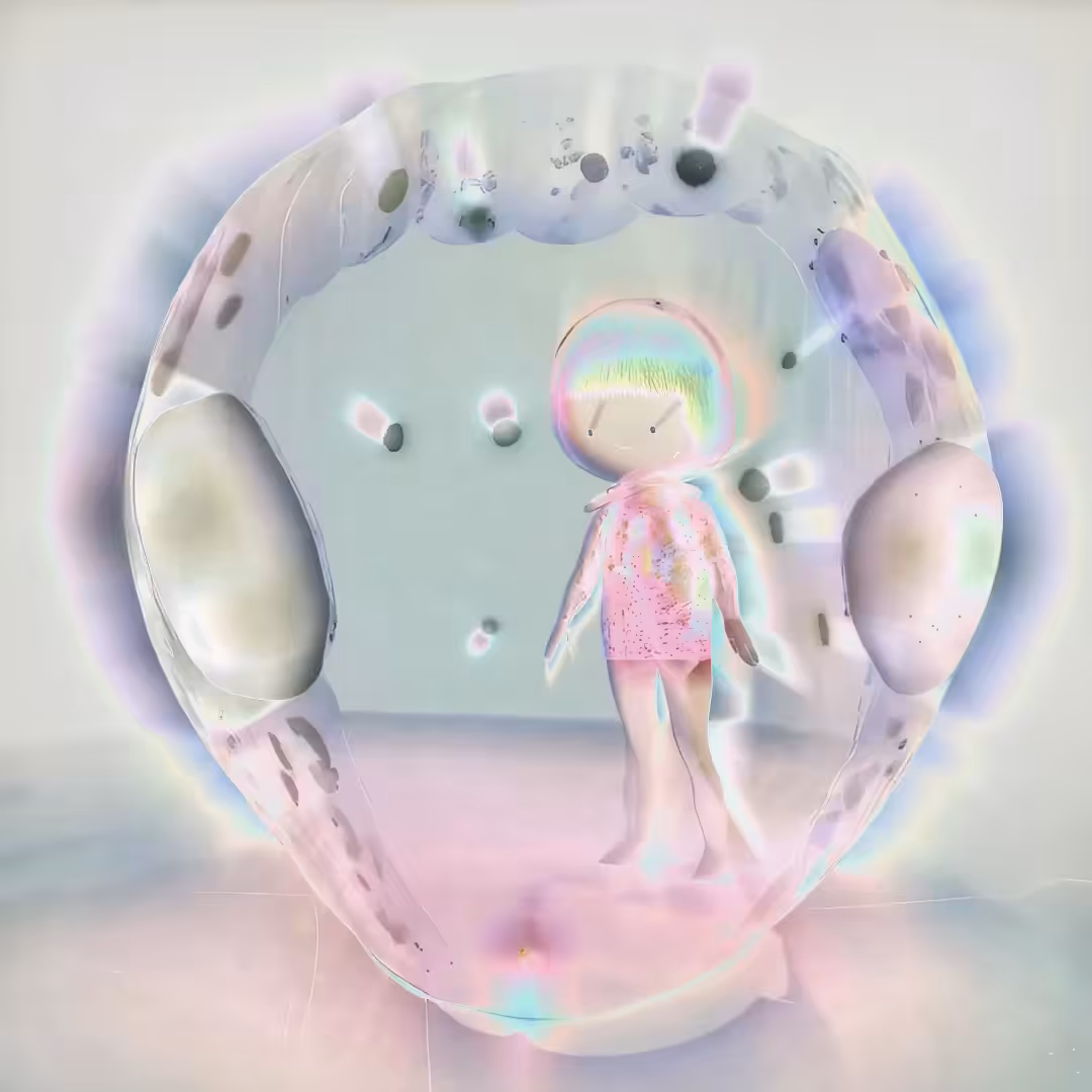 love lies inside the light of a bubble - wistful