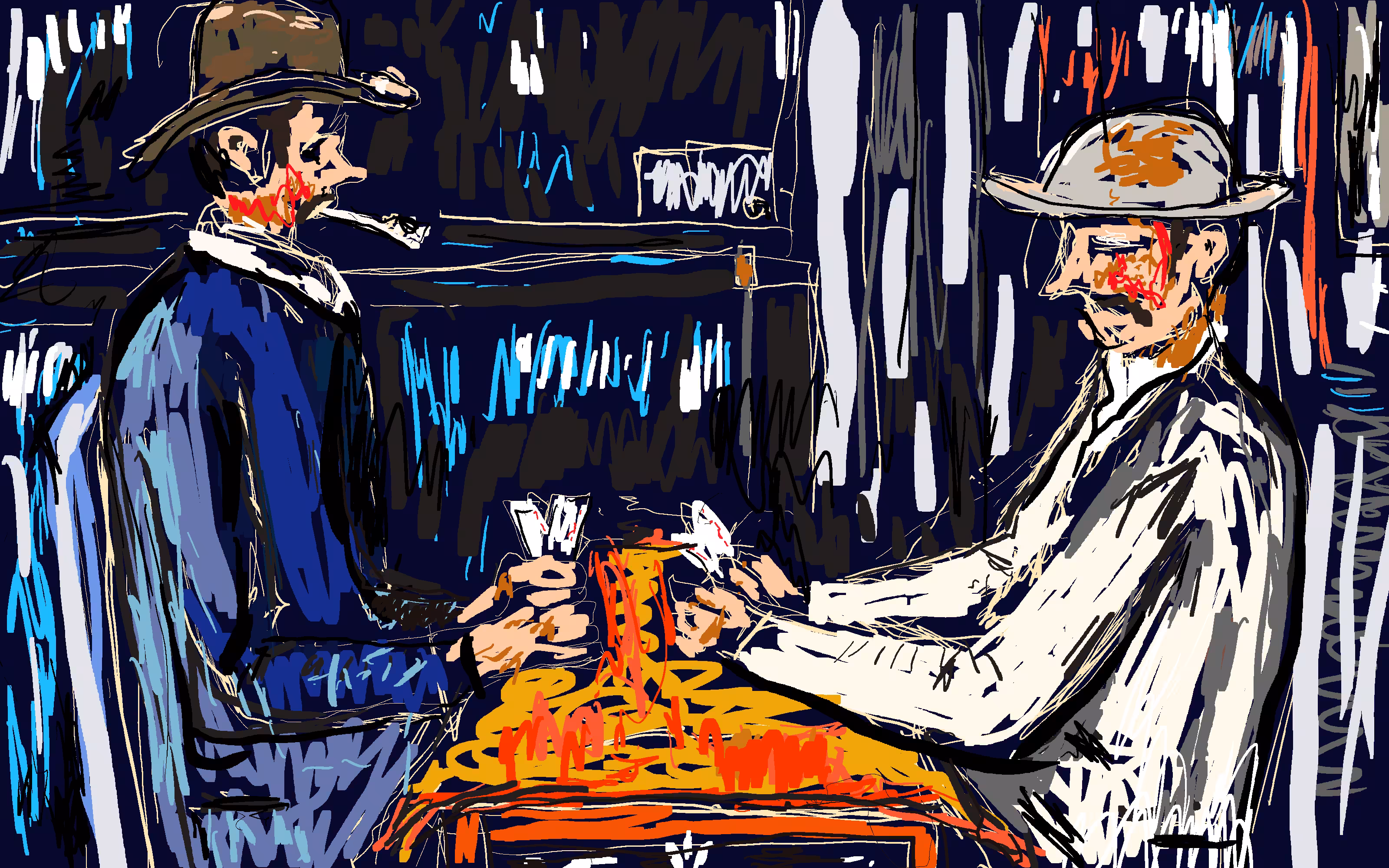 My version of Paul Cézanne- Card Players