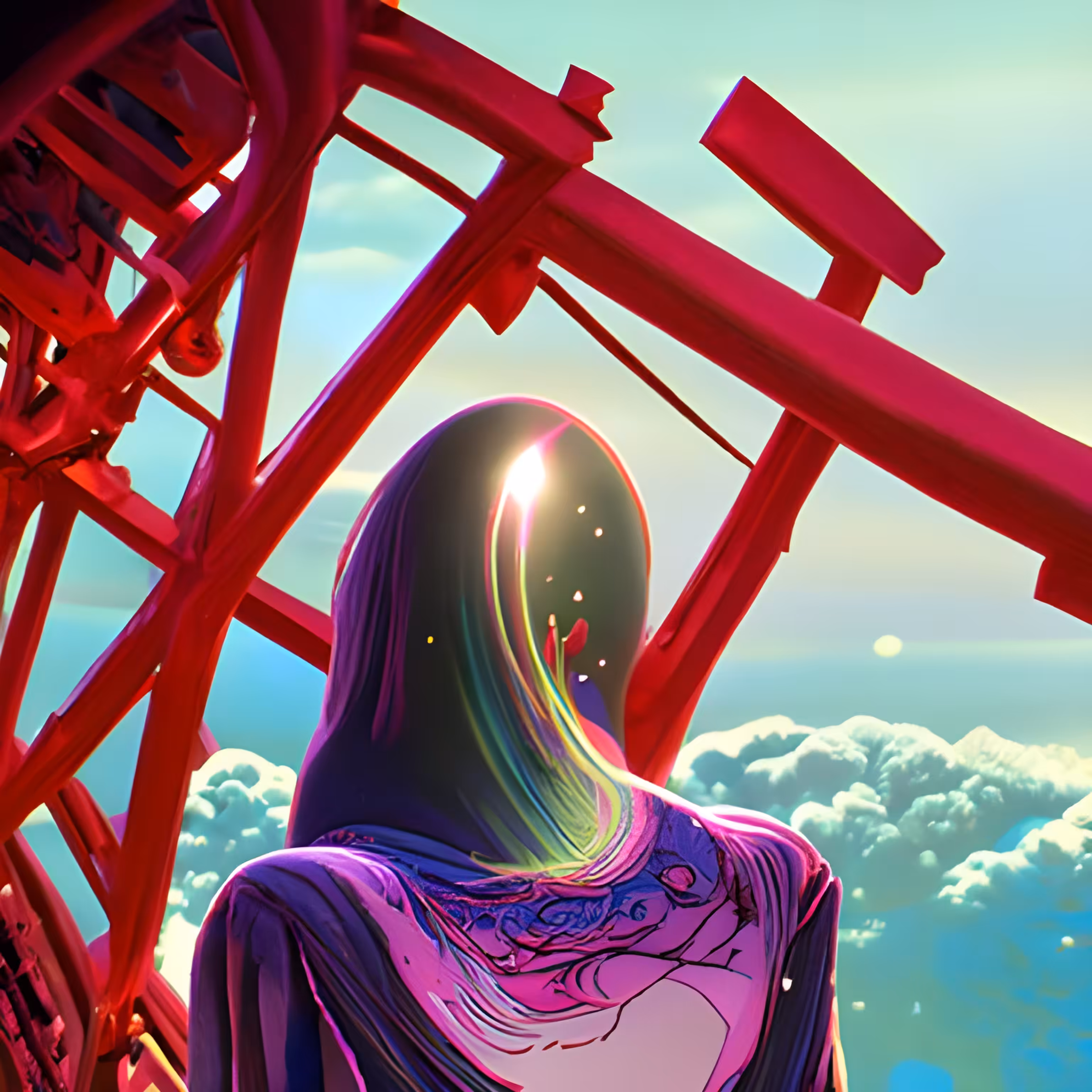 Looking over the clouds