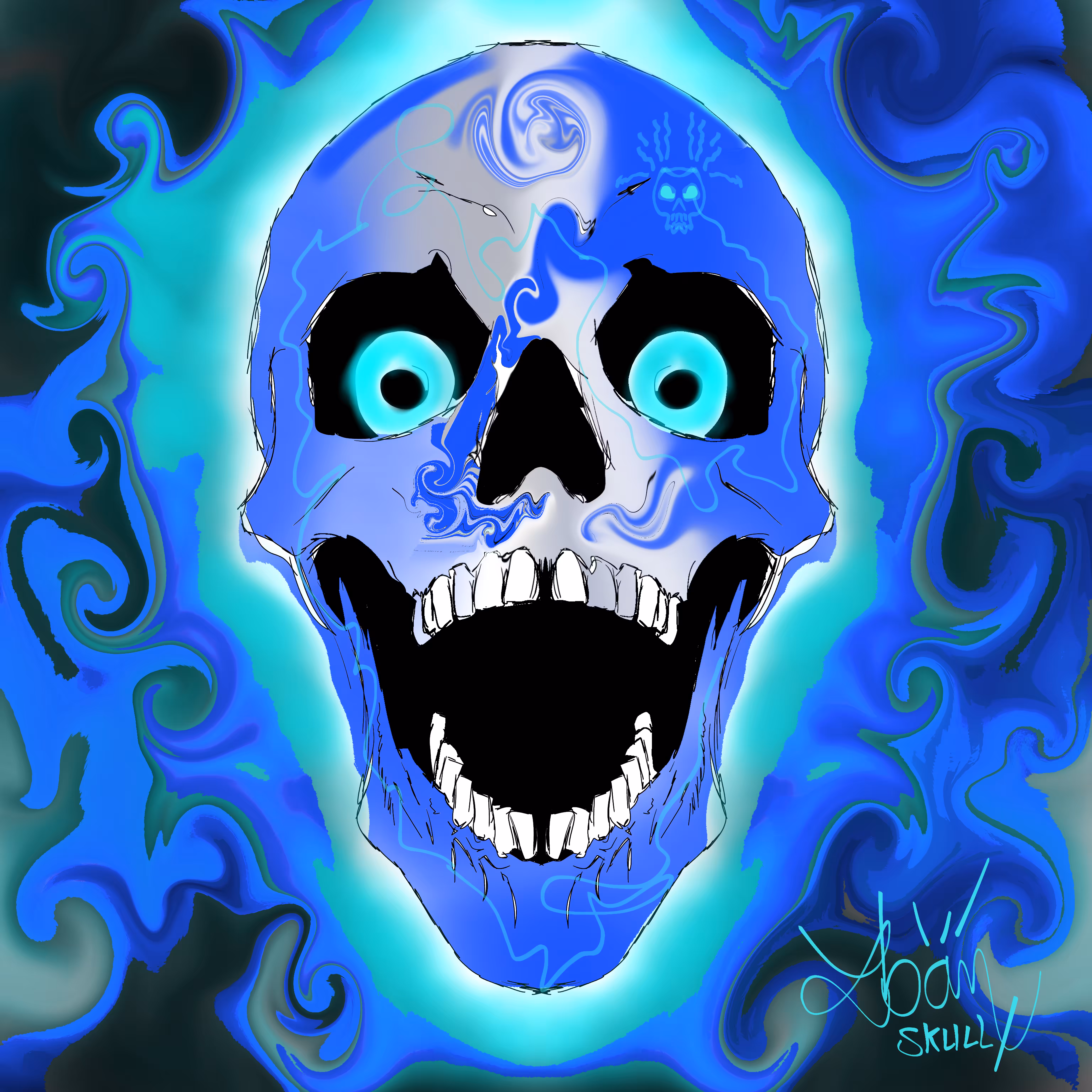 The Lightning Skull PNG 1/1