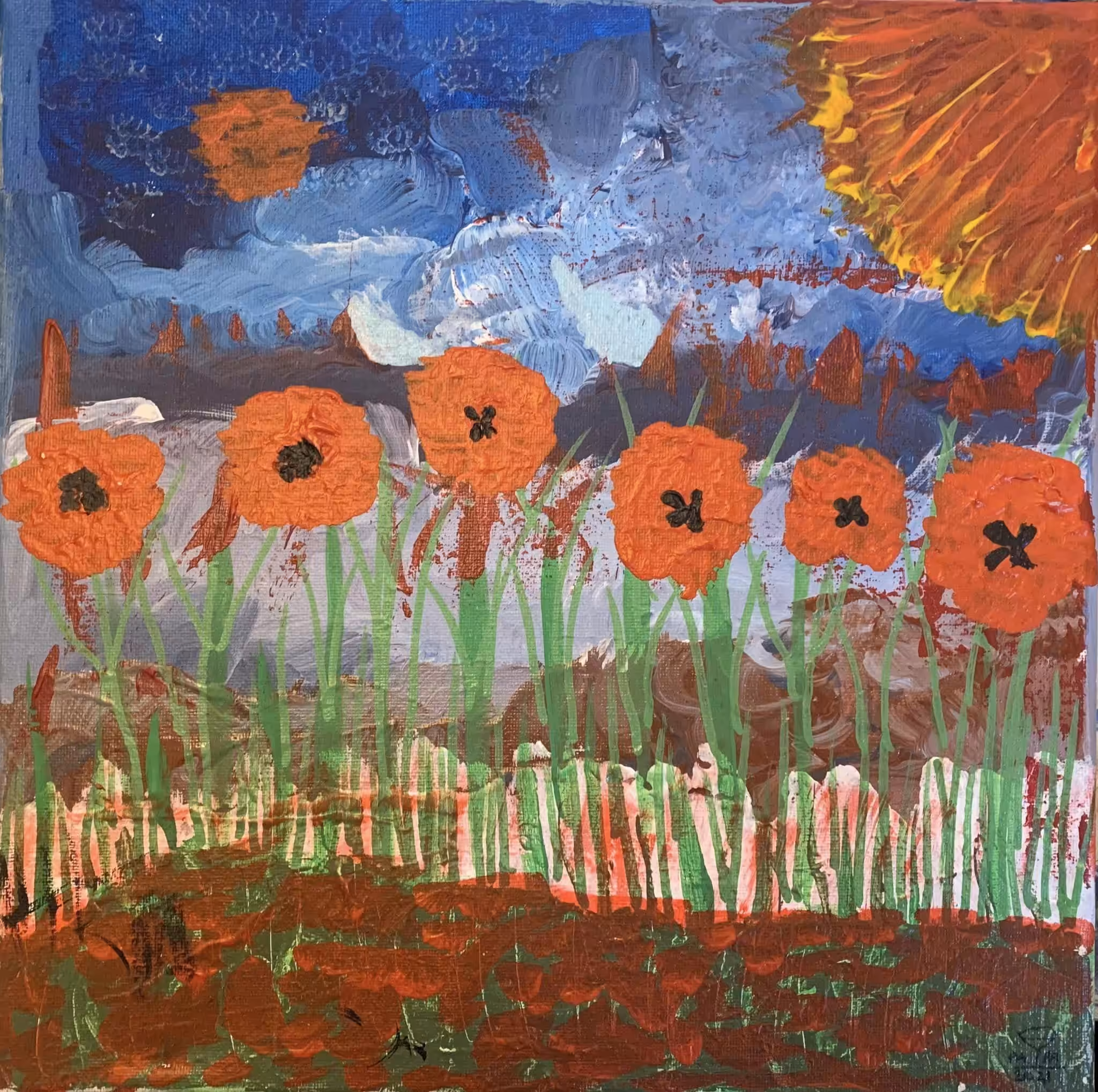 Papa's Art: Blooming Poppies