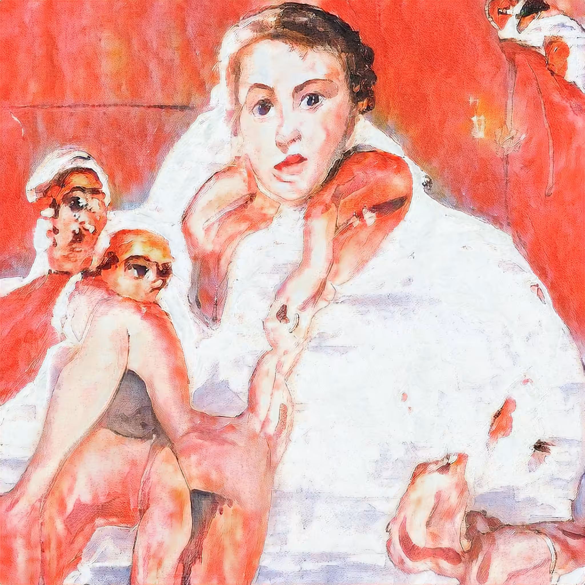 Woman and her Apes