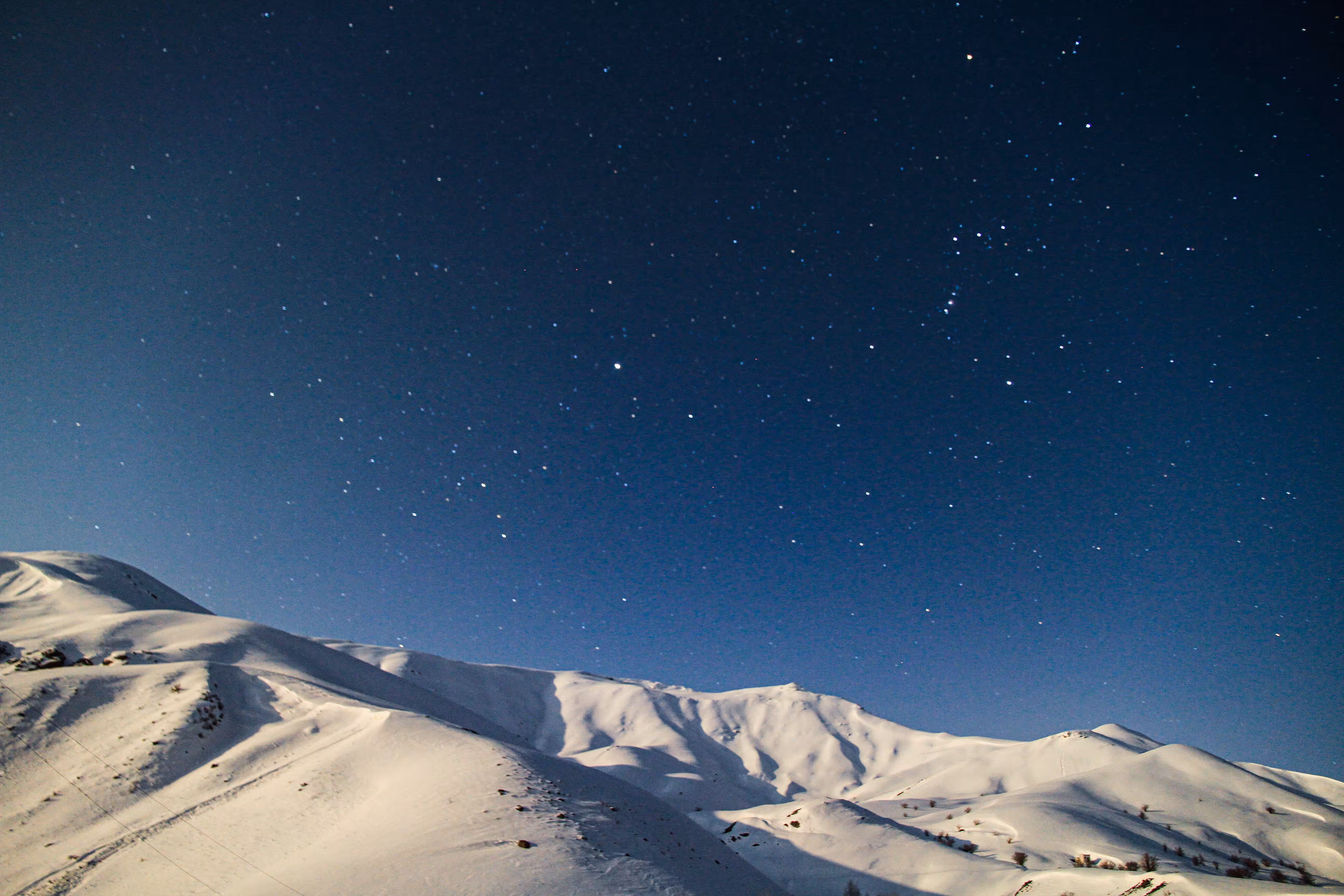 Silent Night Over Snowy Peaks