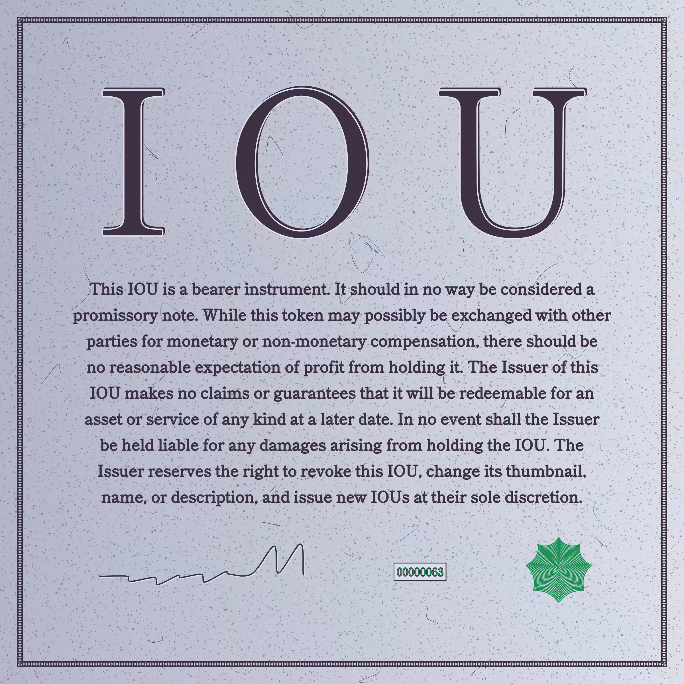 IOU #63