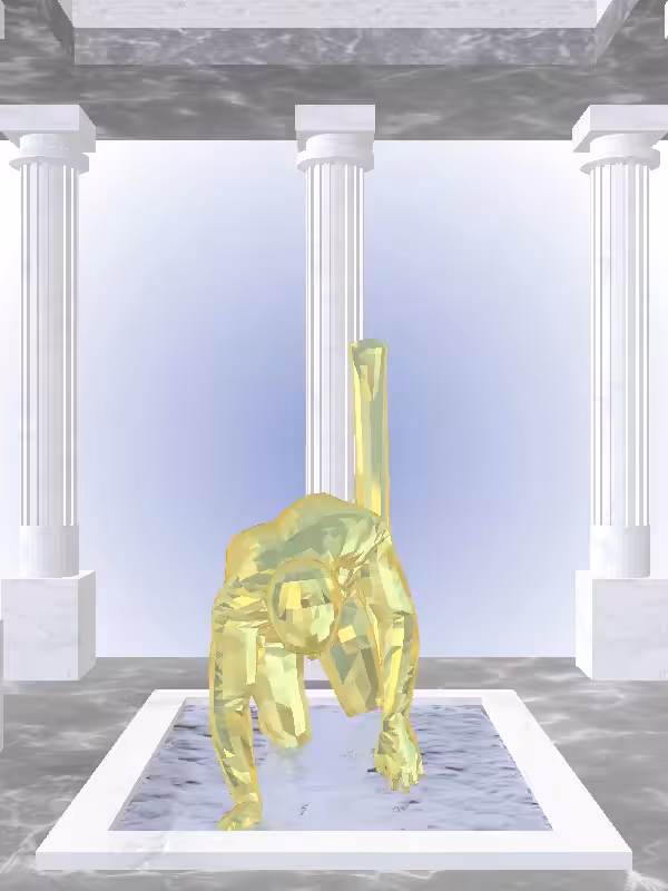 HeavenComputer: The Fragmented Crawling Green-Golden Goblet Man #4148