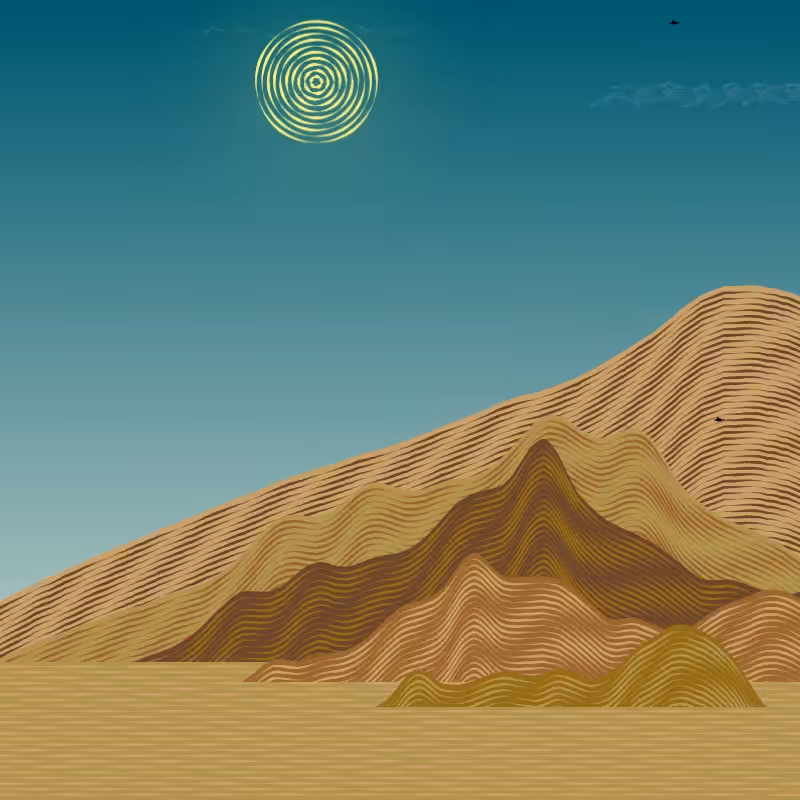 Painted Mountain Sunset #143