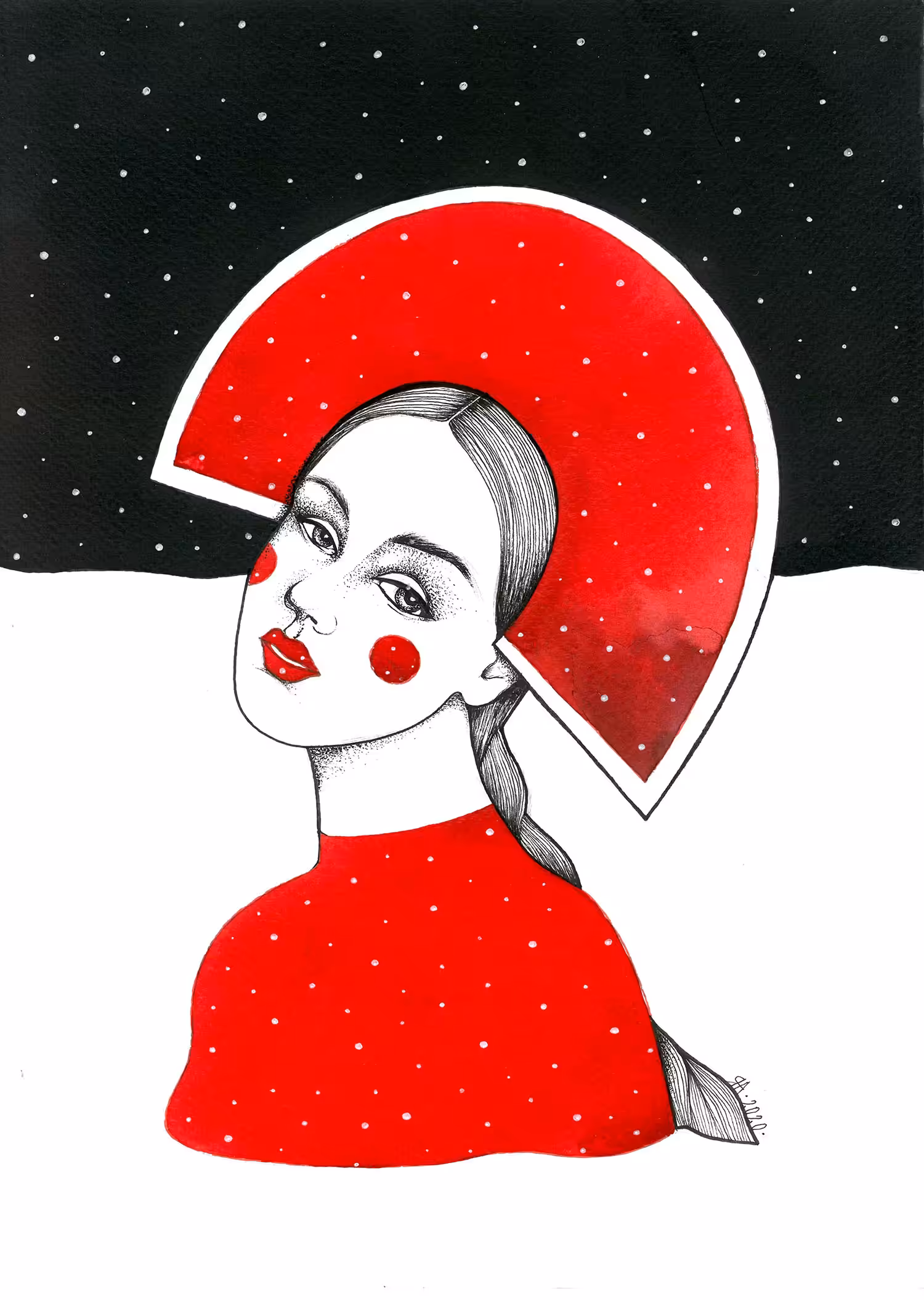 YANA ANTONOVA: Portrait in the snow.