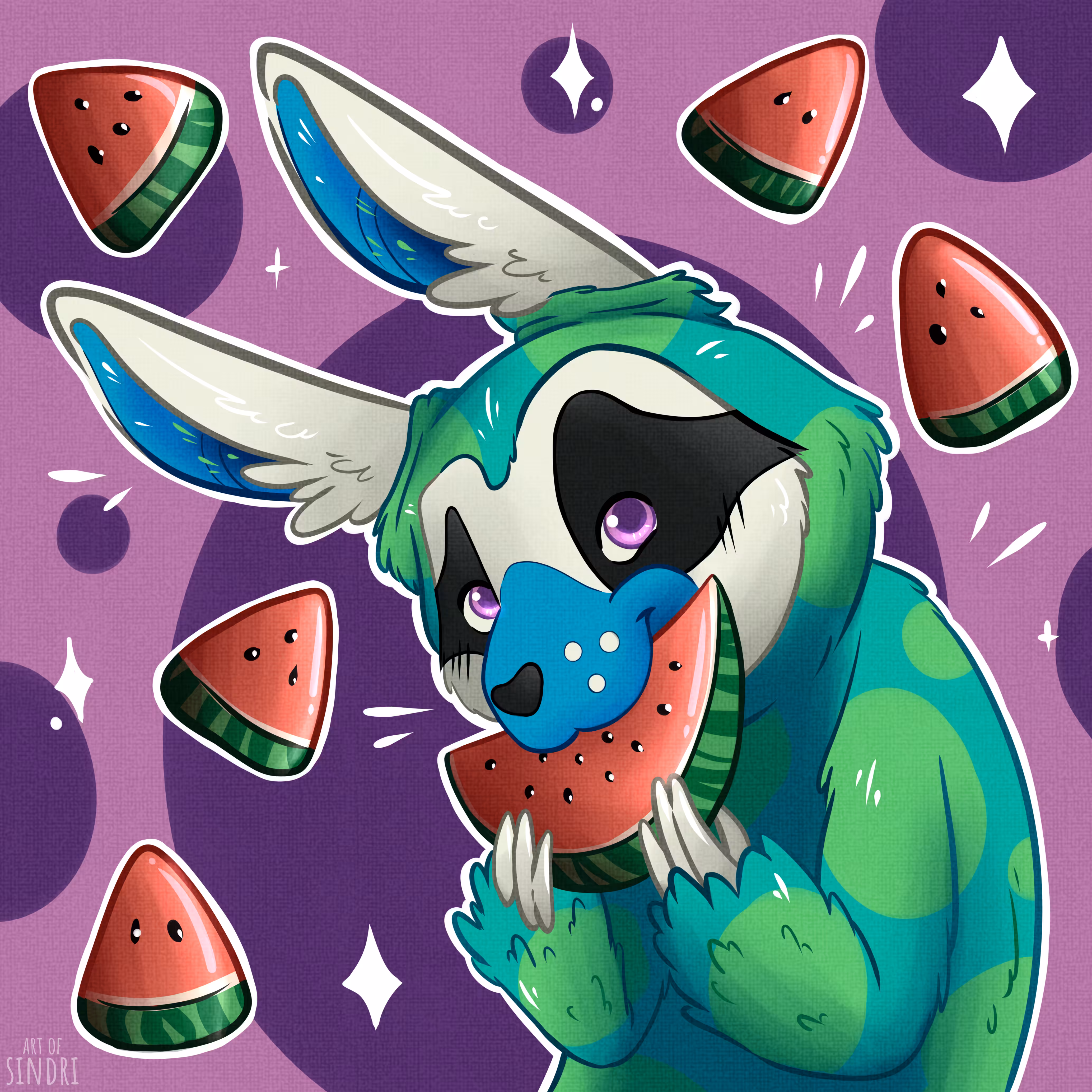 BUNNYSLOTH AND WATERMELONS!