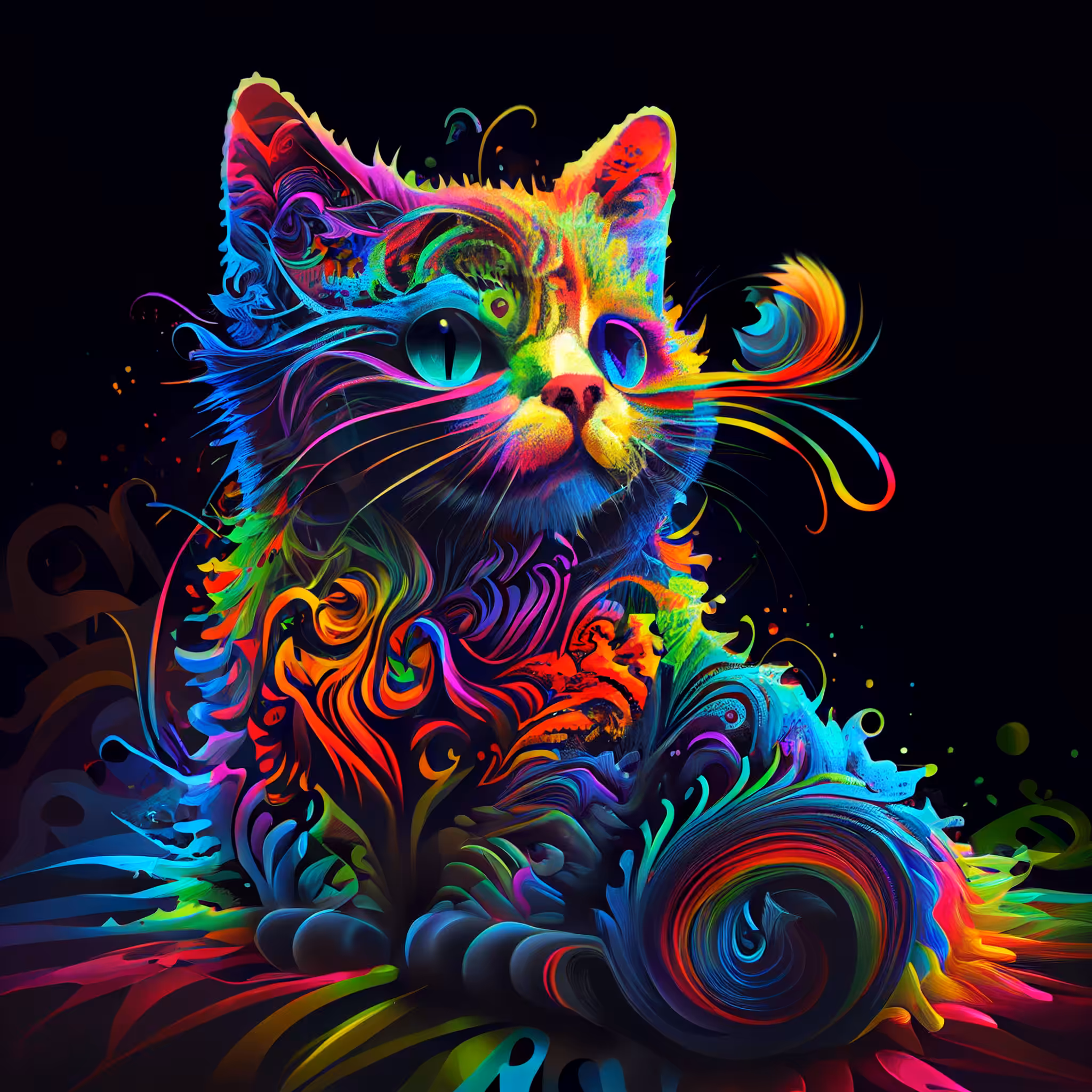 Rainbow kitty