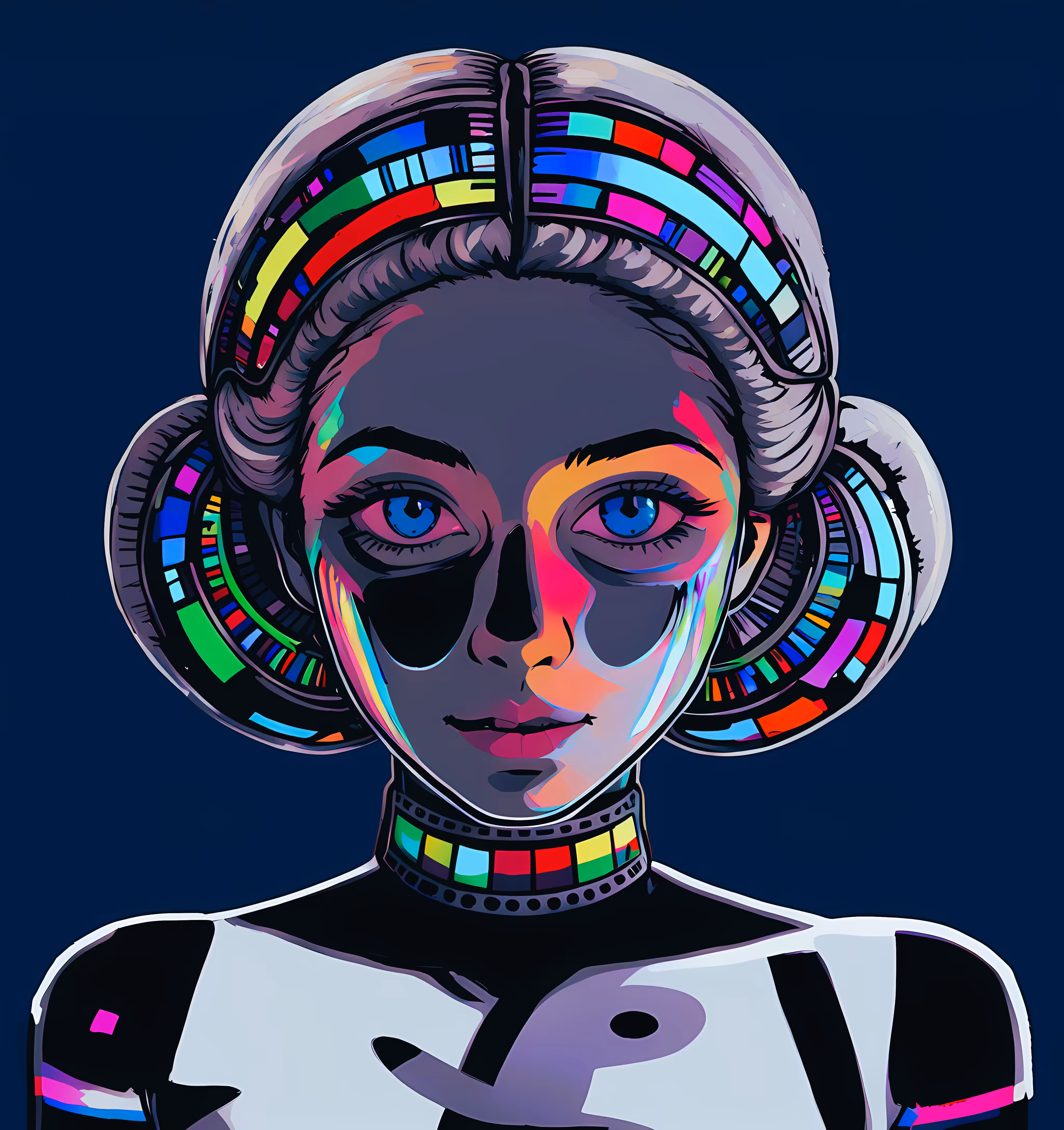 Disco-hairband Girl