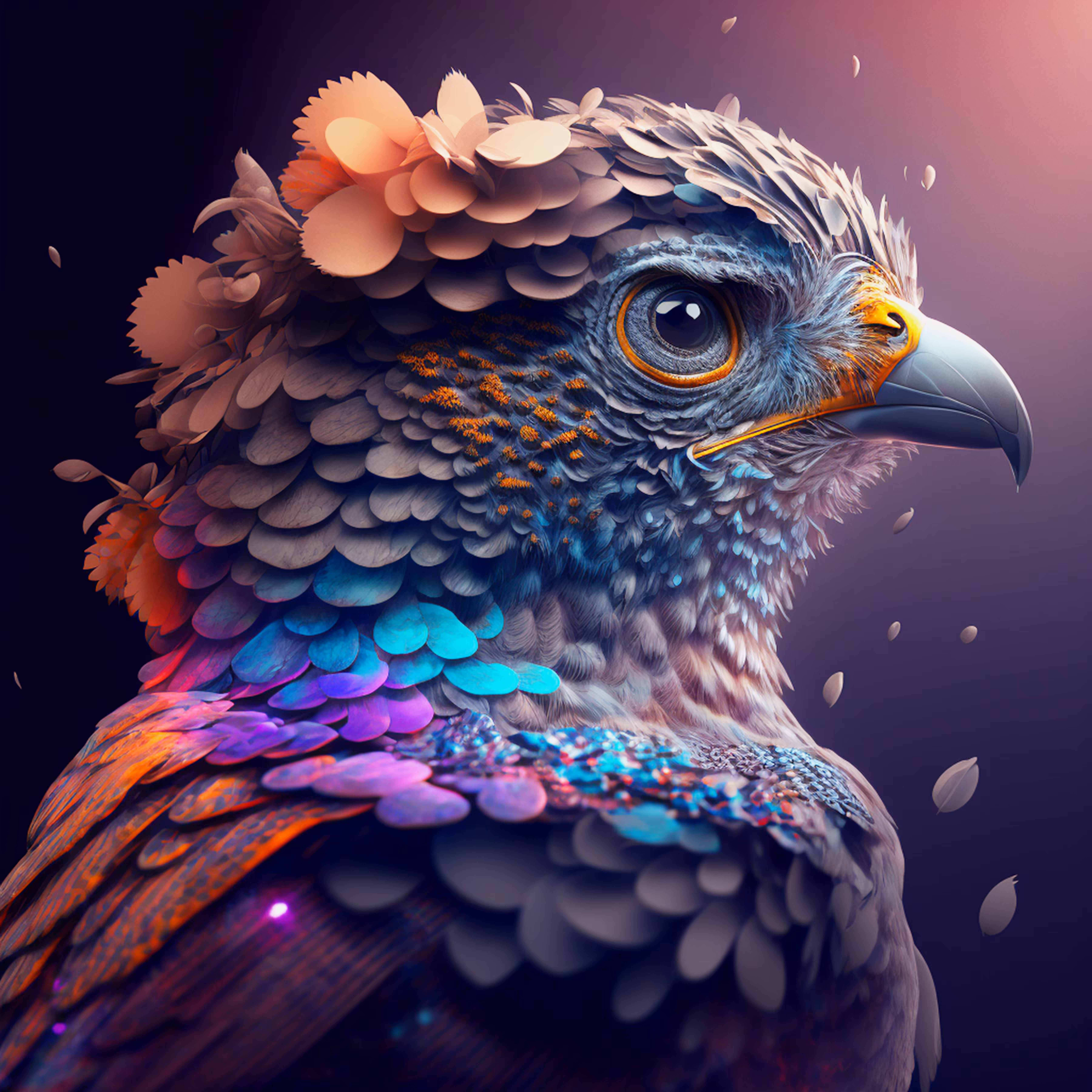the arctic falcon soars high