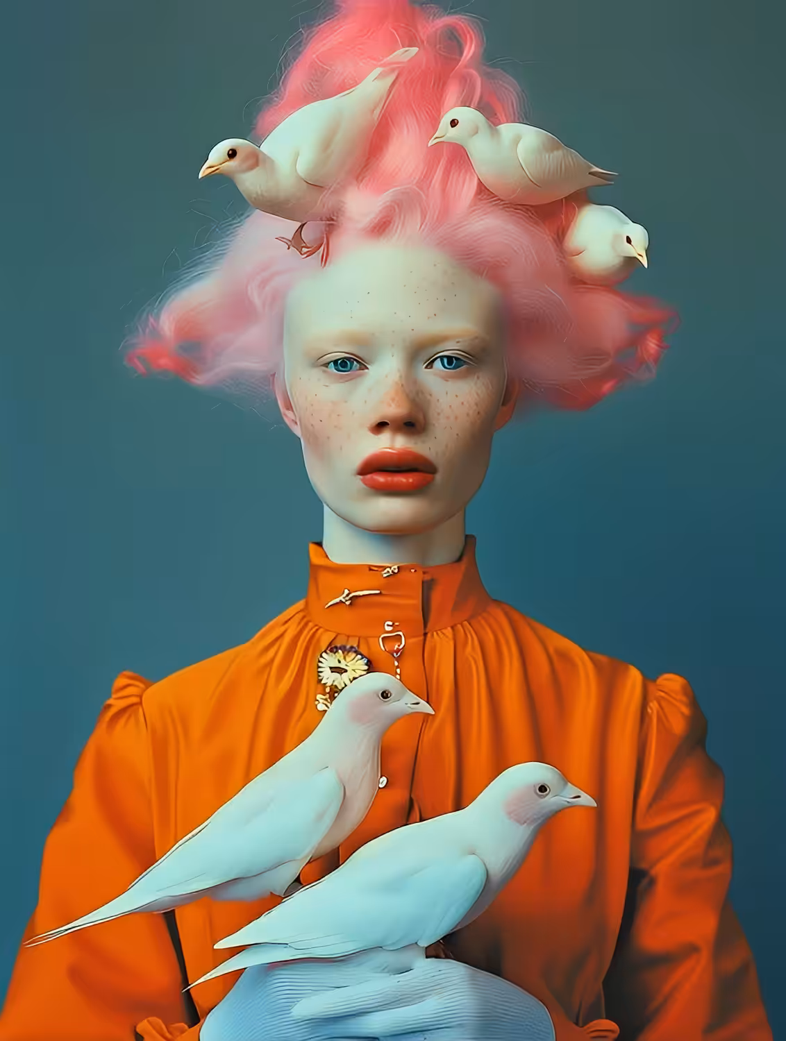 Pink Clouds and Birds