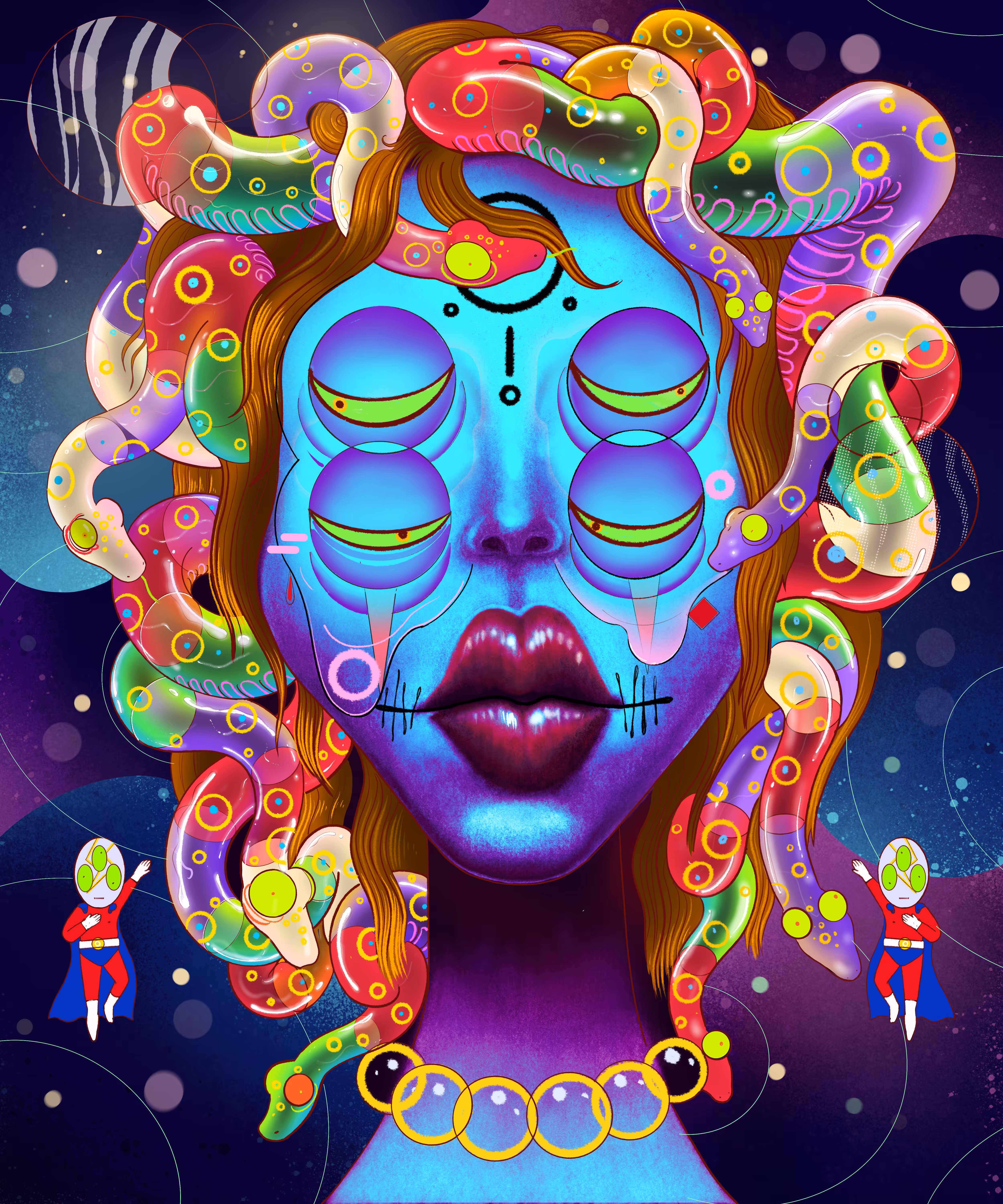 Meji  Rainbow Medusa Spaceship