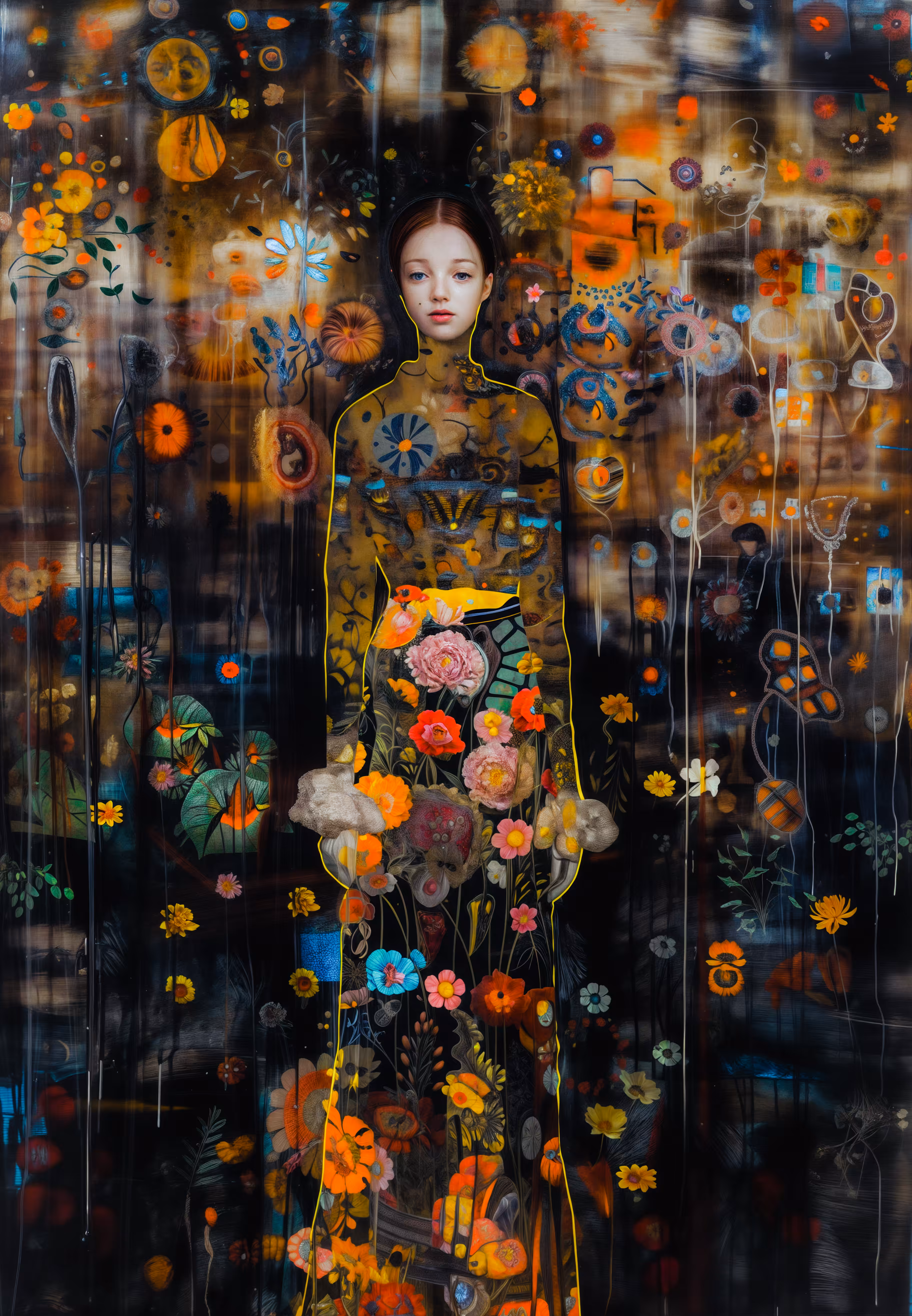 Flower in the Rainy Night