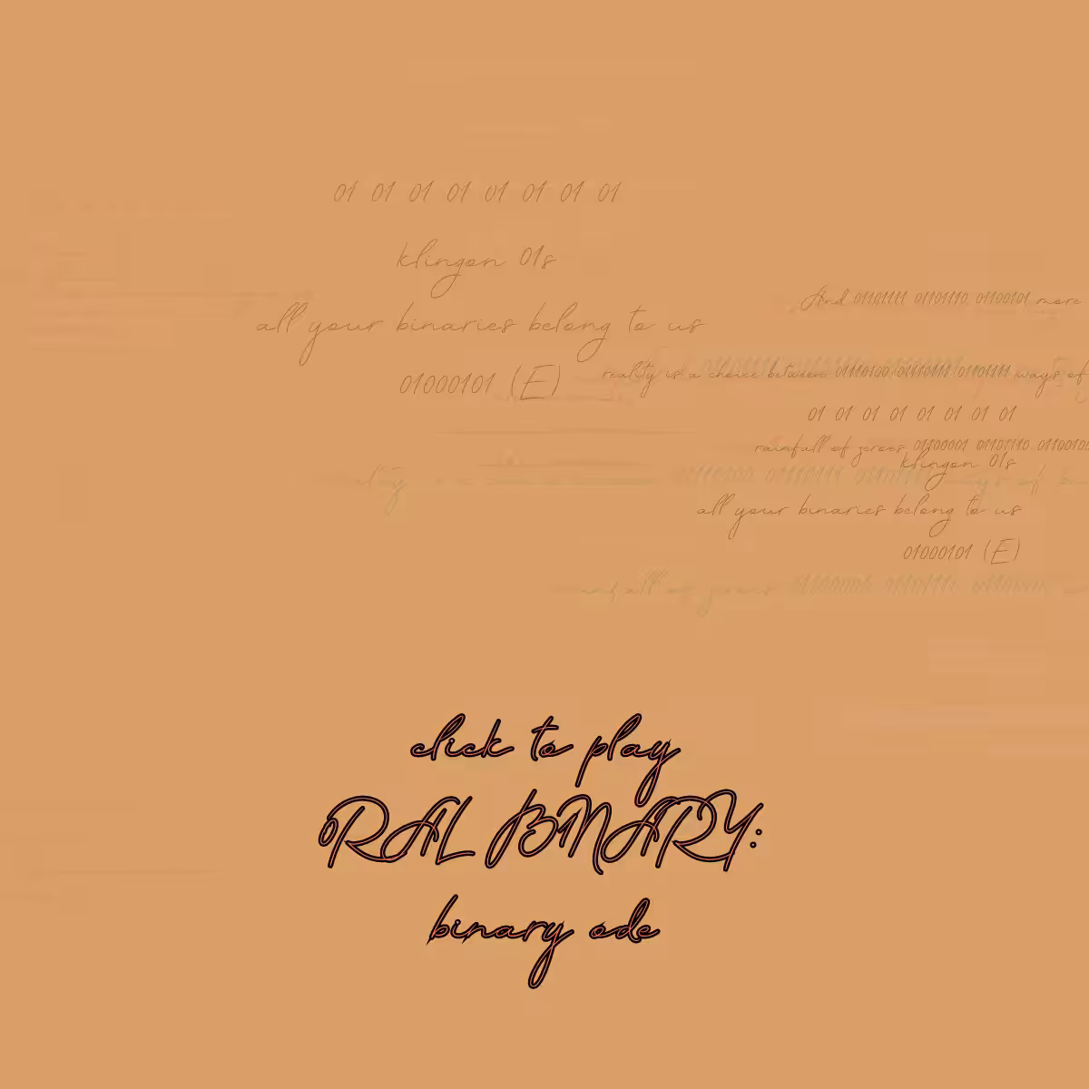 0RAL B1NARY: “BINARY ODE” #284