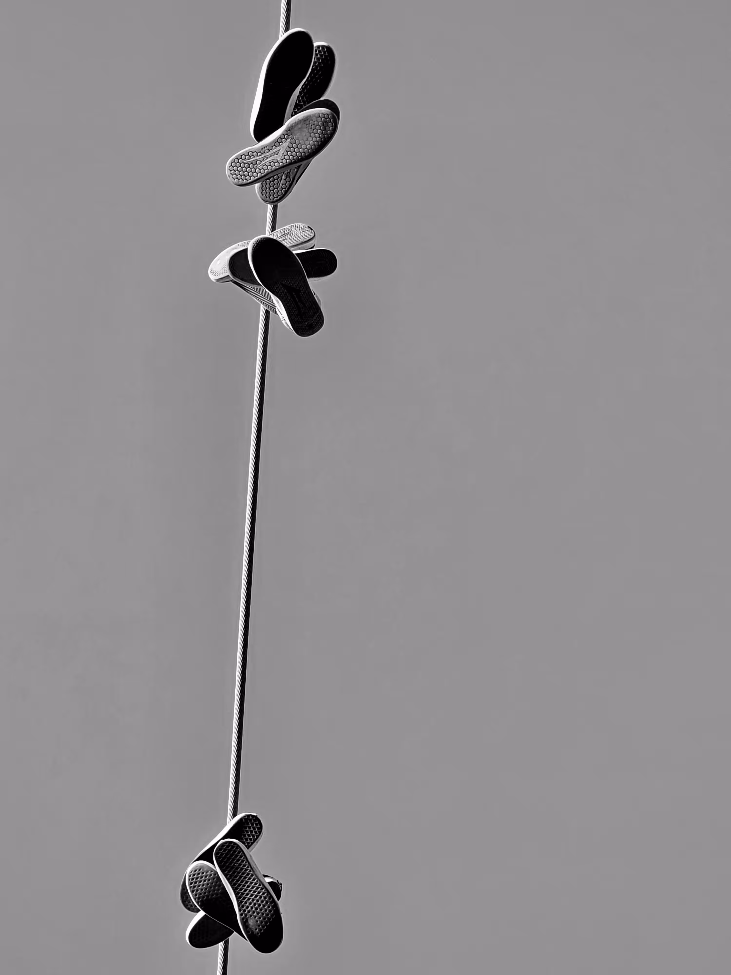B&W Shoes on a Wire