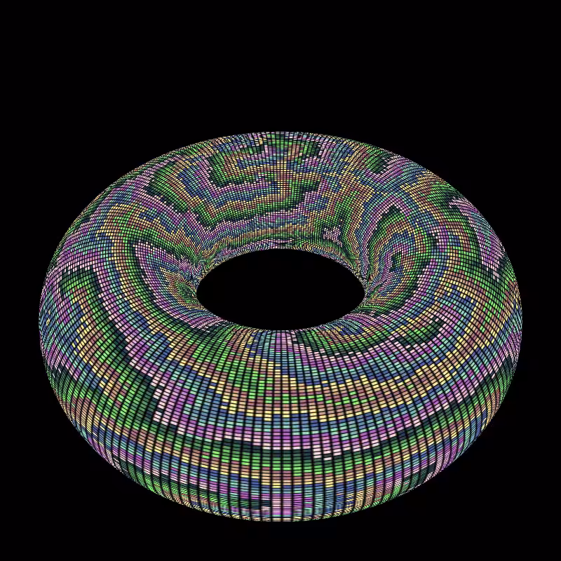 Reaction Diffusion on a Torus #29