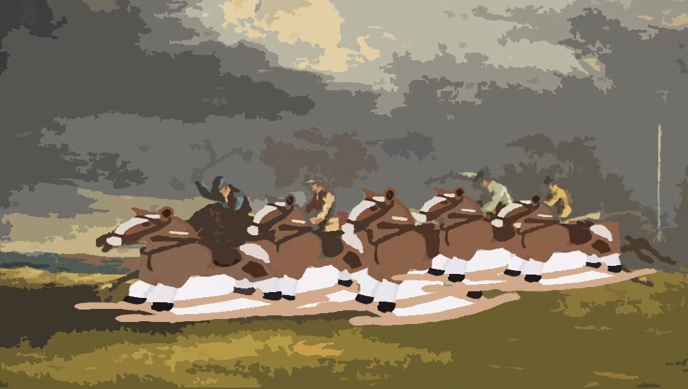Hobby horse Derby at Epsom (After Gericault) 