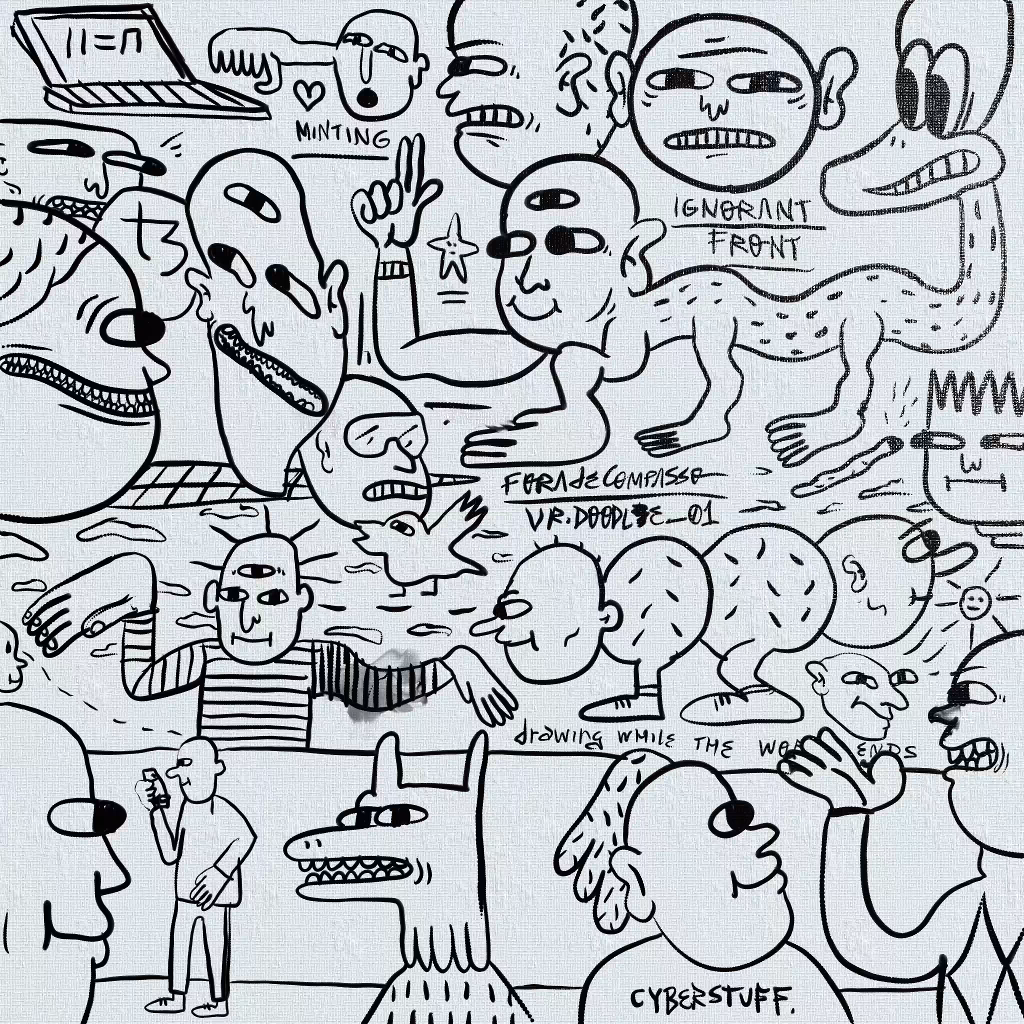 Drawing while the world ends