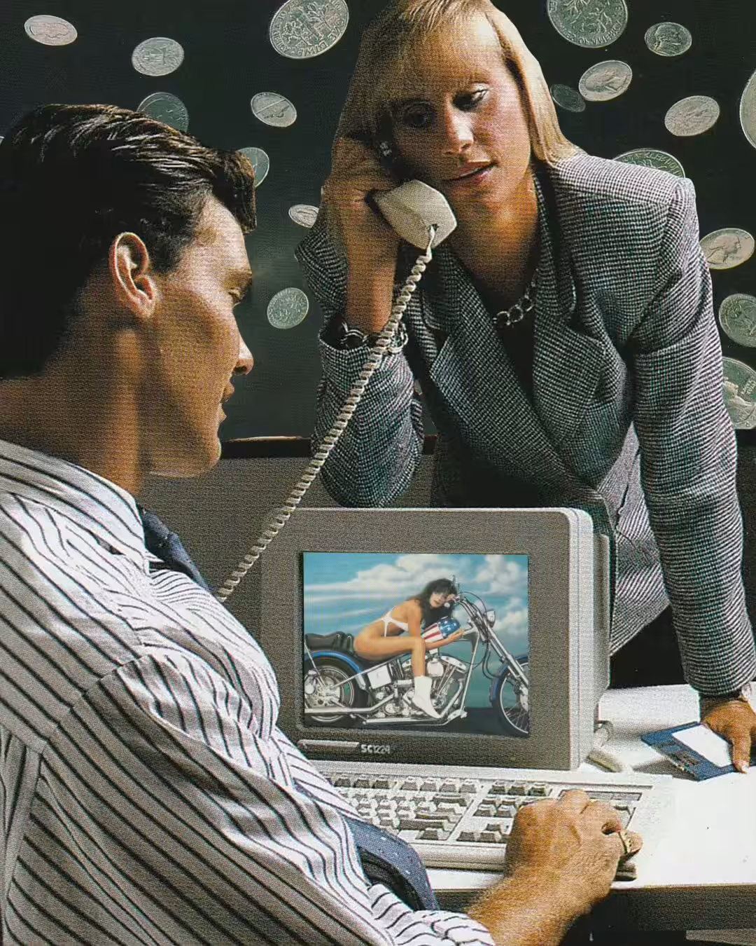 working late. 
