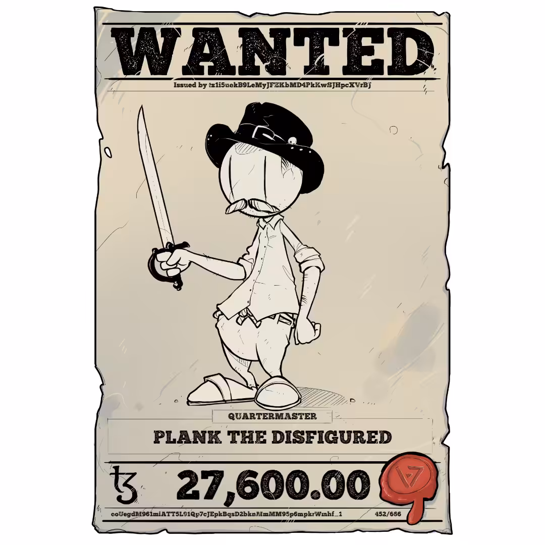 PLANK THE DISFIGURED | TEZOS PIRATE 452/666