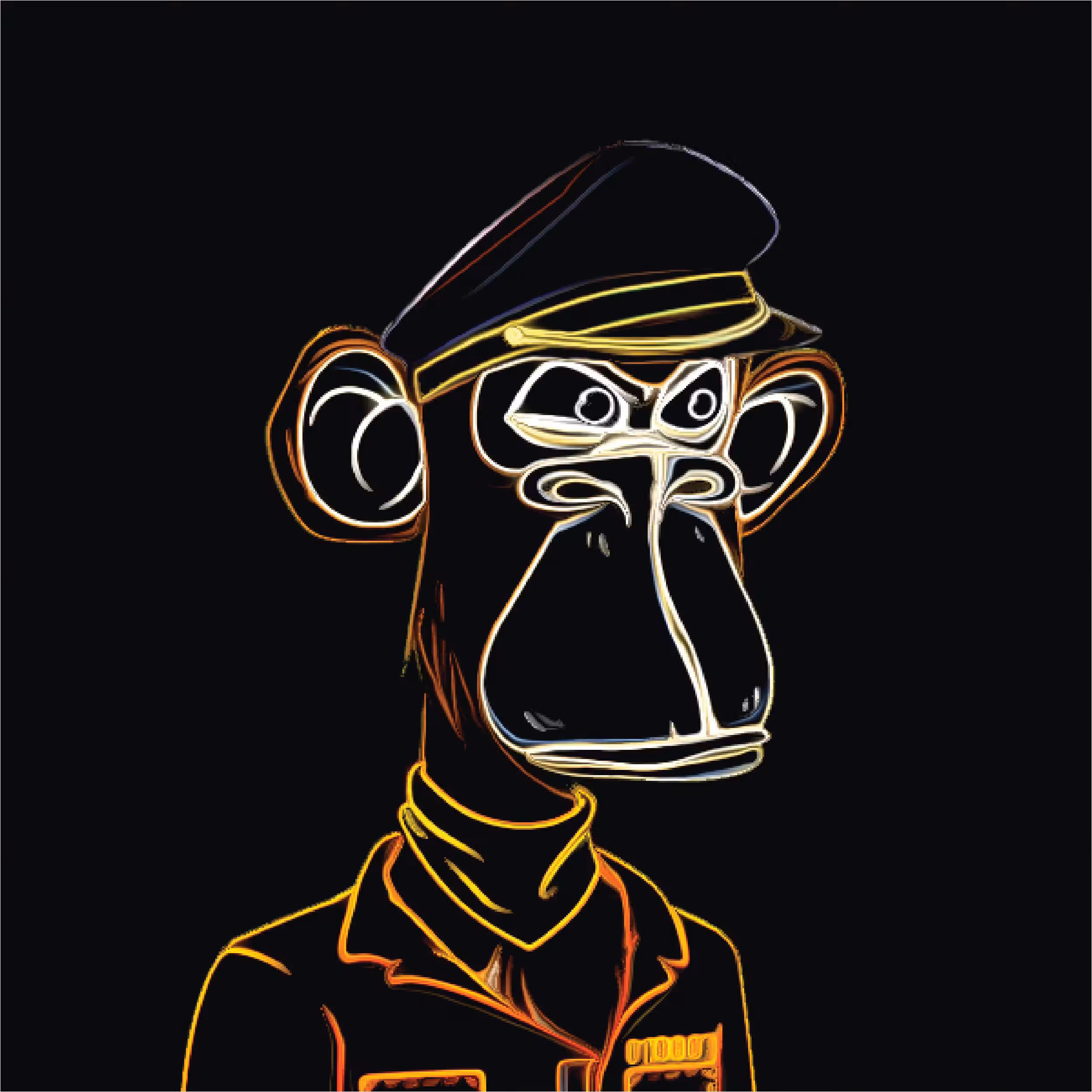 neon bored ape #292