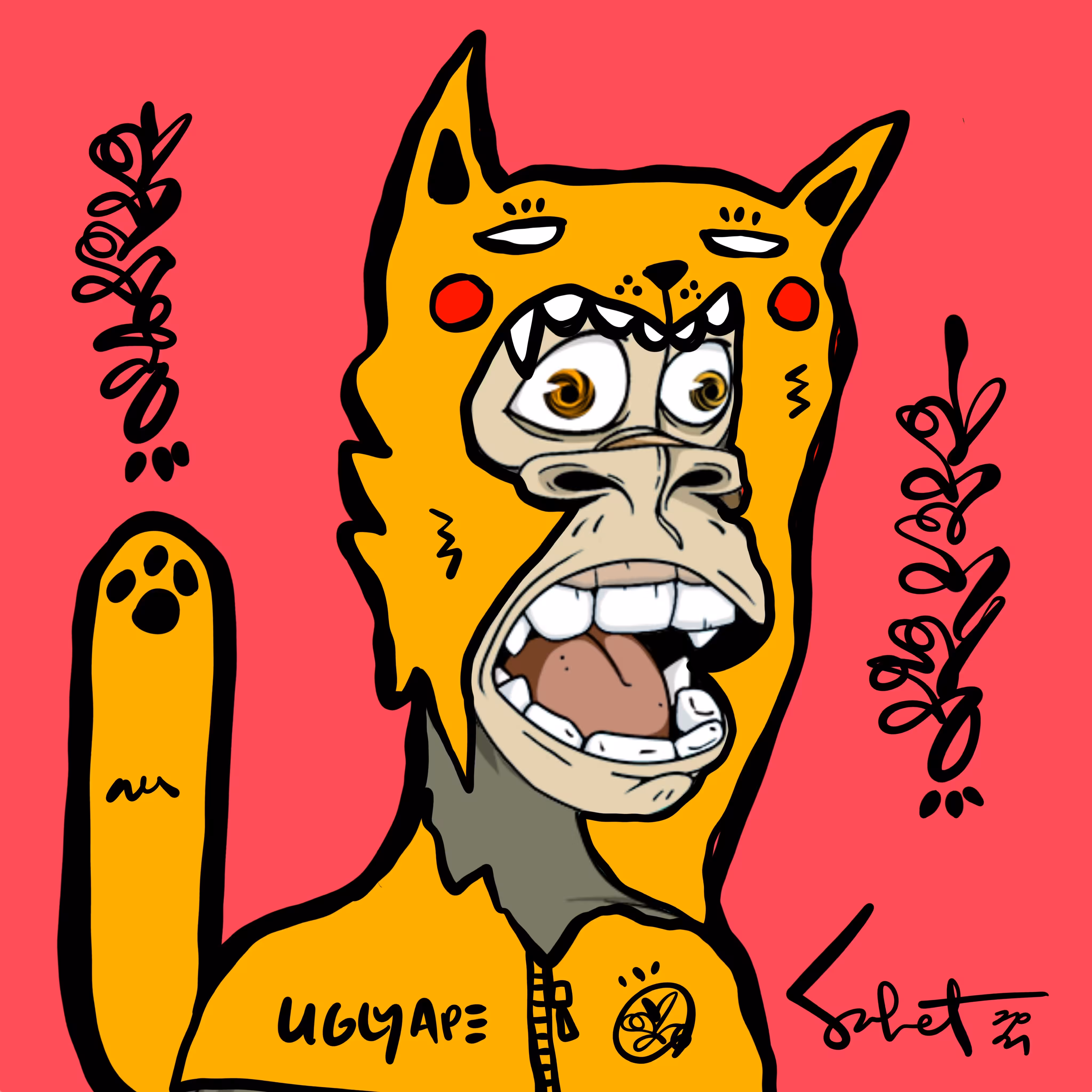Ugly Kitties by Sabet #118 ( Bored Apes Yacht Club x Ugly Kitties Edition)