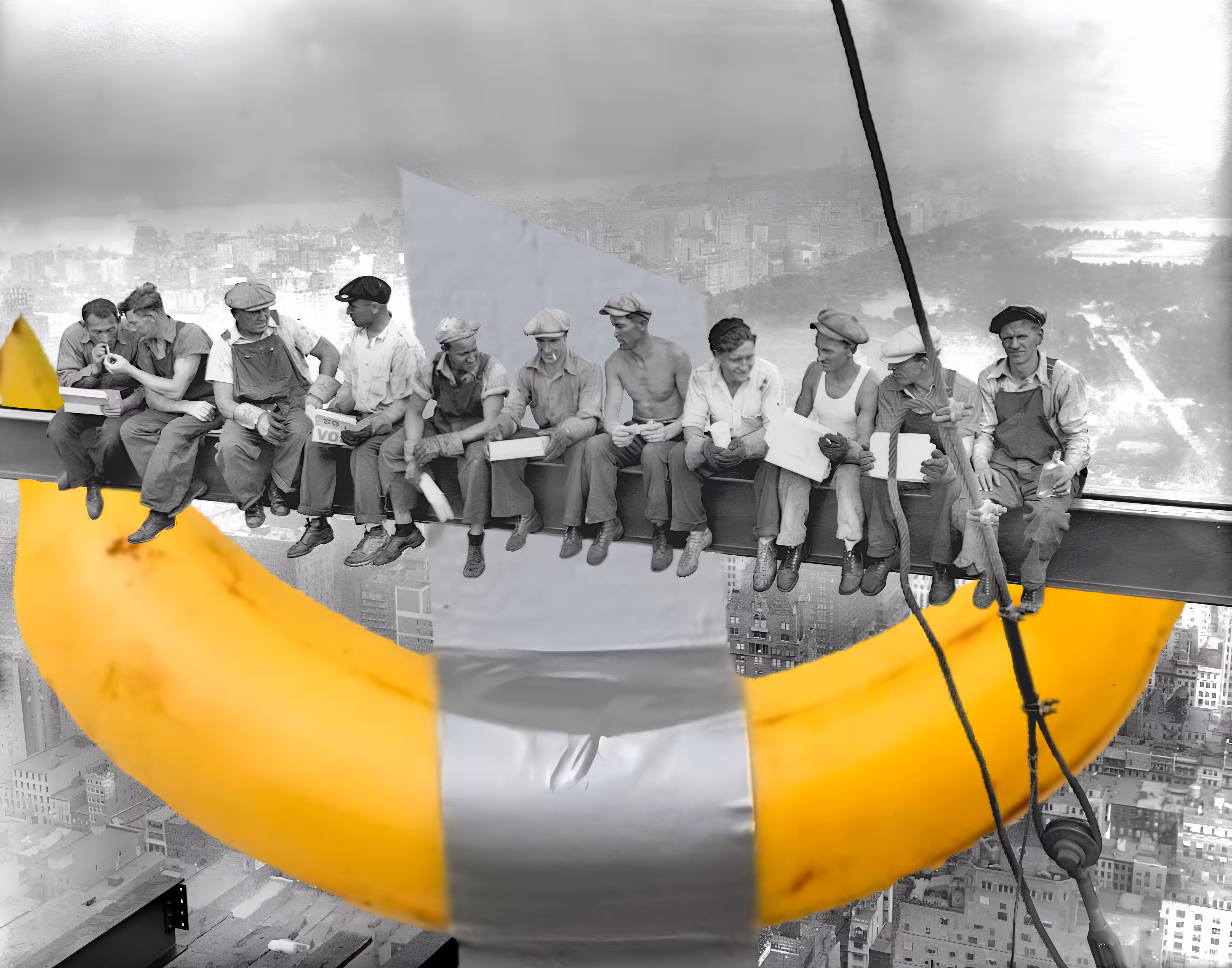 Lunch atop a Banana
