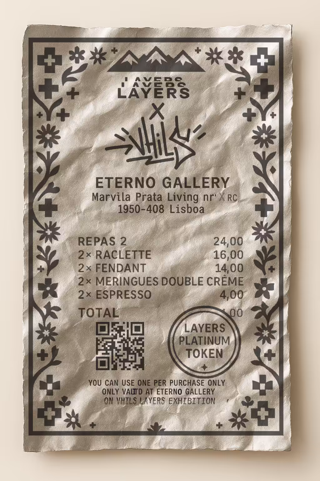 Layers x Vhils - Platinum Token - Geneva