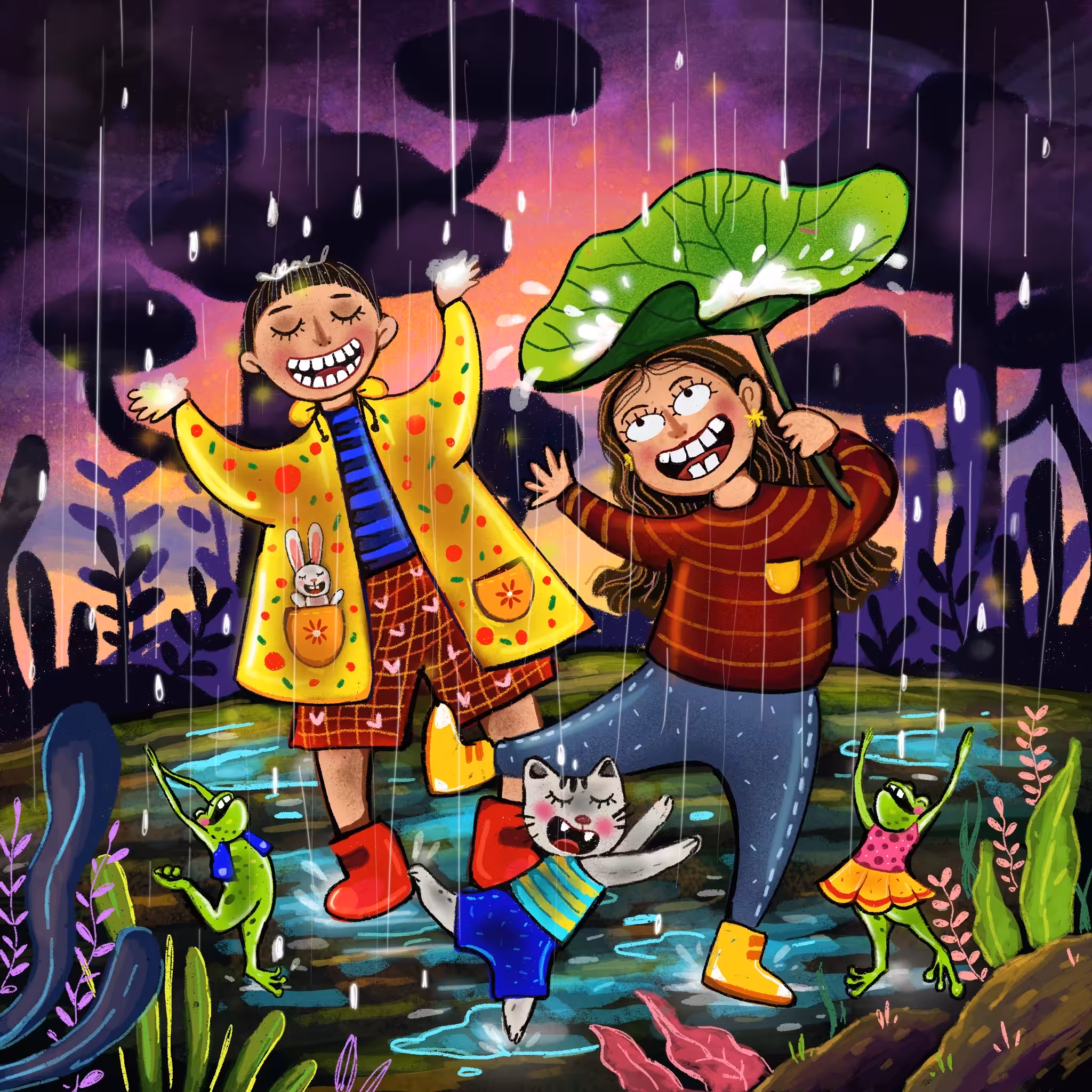 dancing in the rain