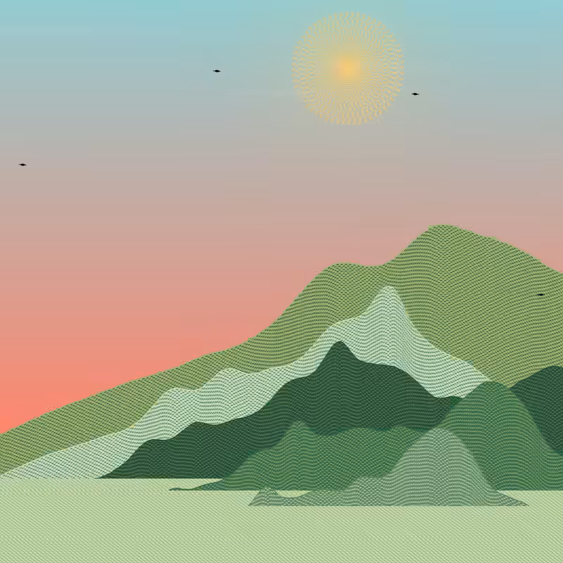 Painted Mountain Sunset #120
