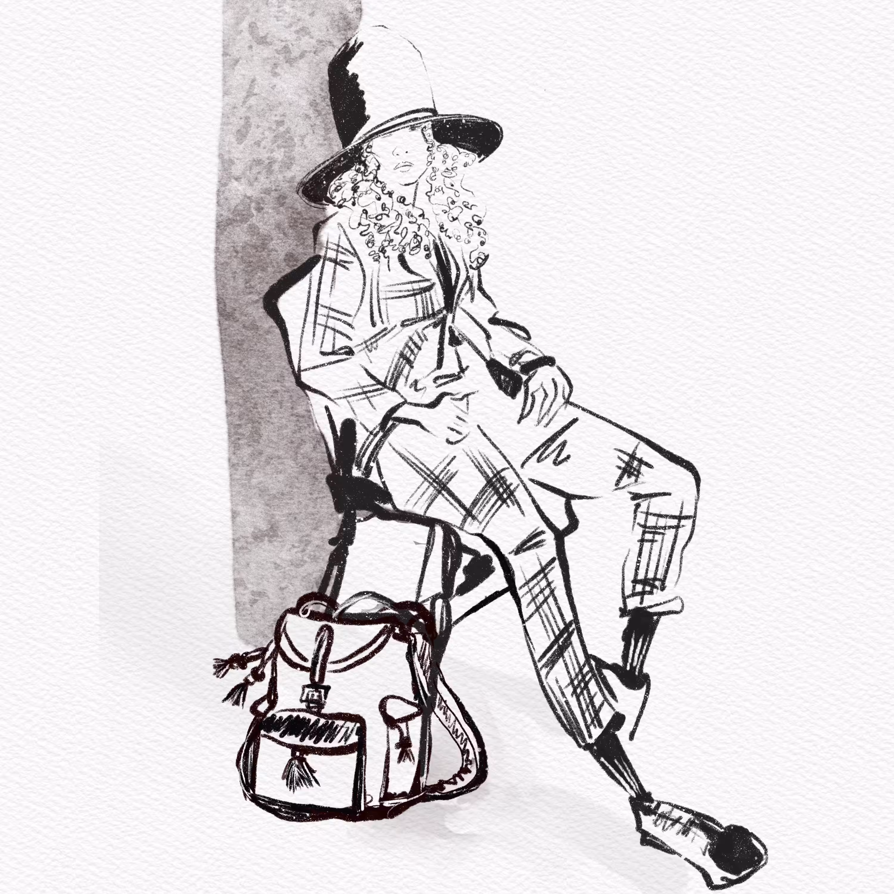 The "Black & White" : Day1 Backpack