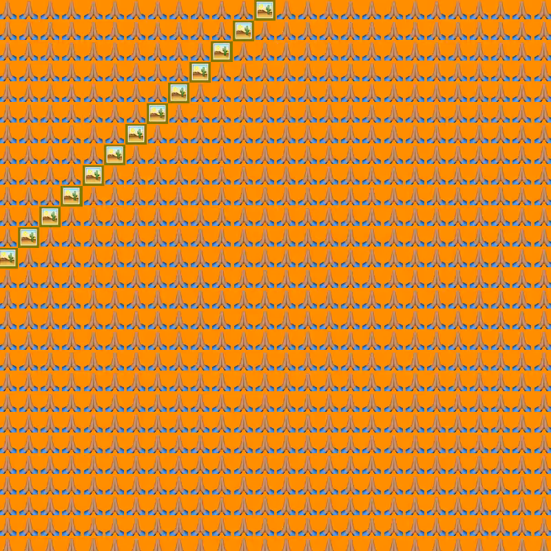 Elementary Cellular Emoji Automata #44