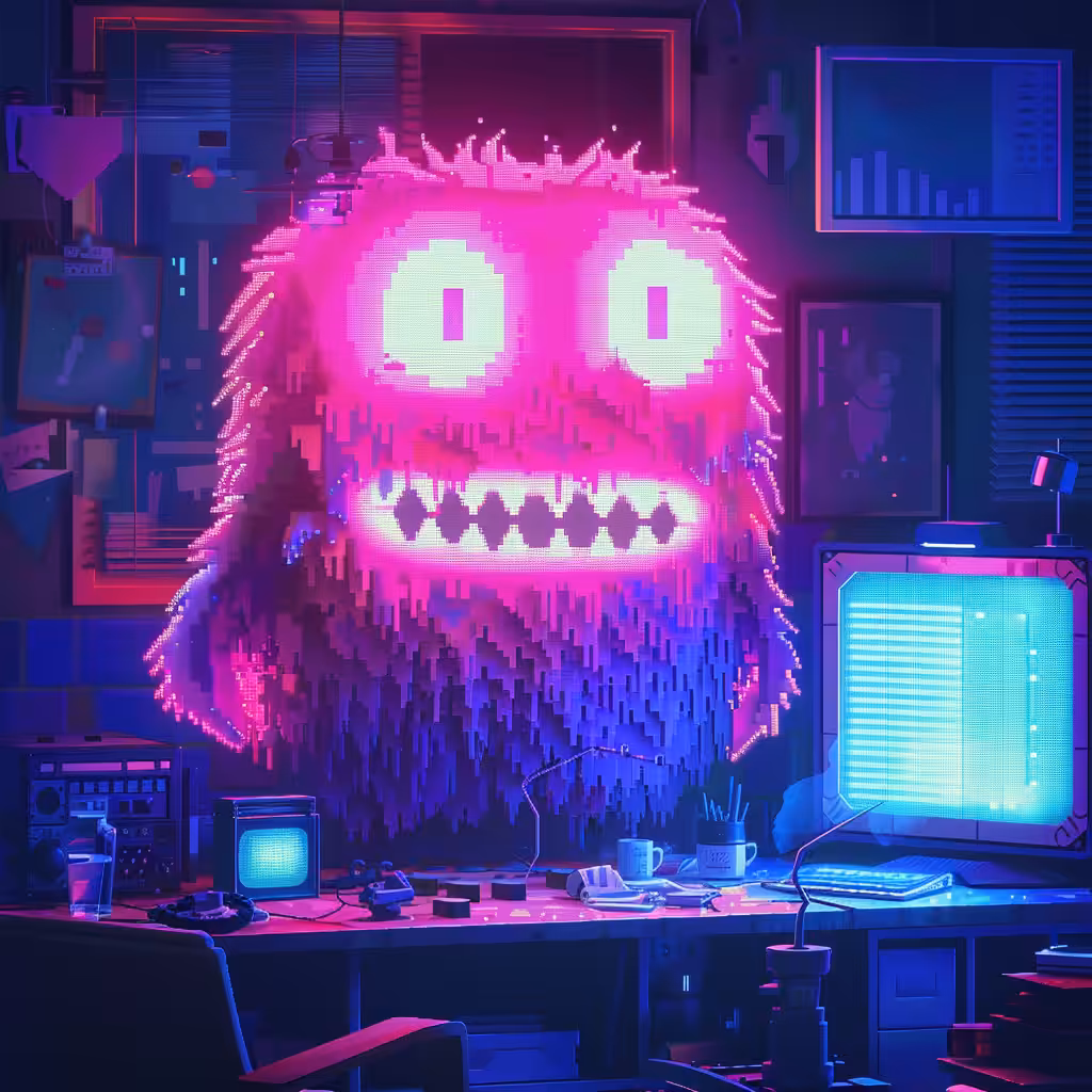 Neon Lamp Monsters on Base #20