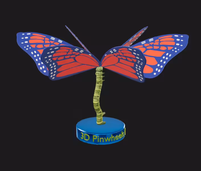 3D Pinwheel #41 Butterfly