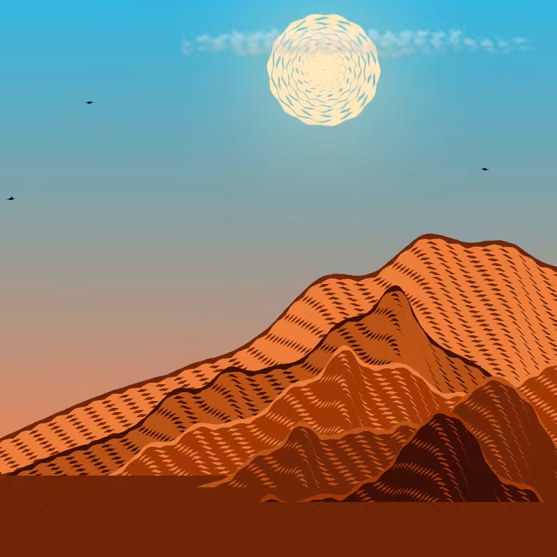 Painted Mountain Sunset #99