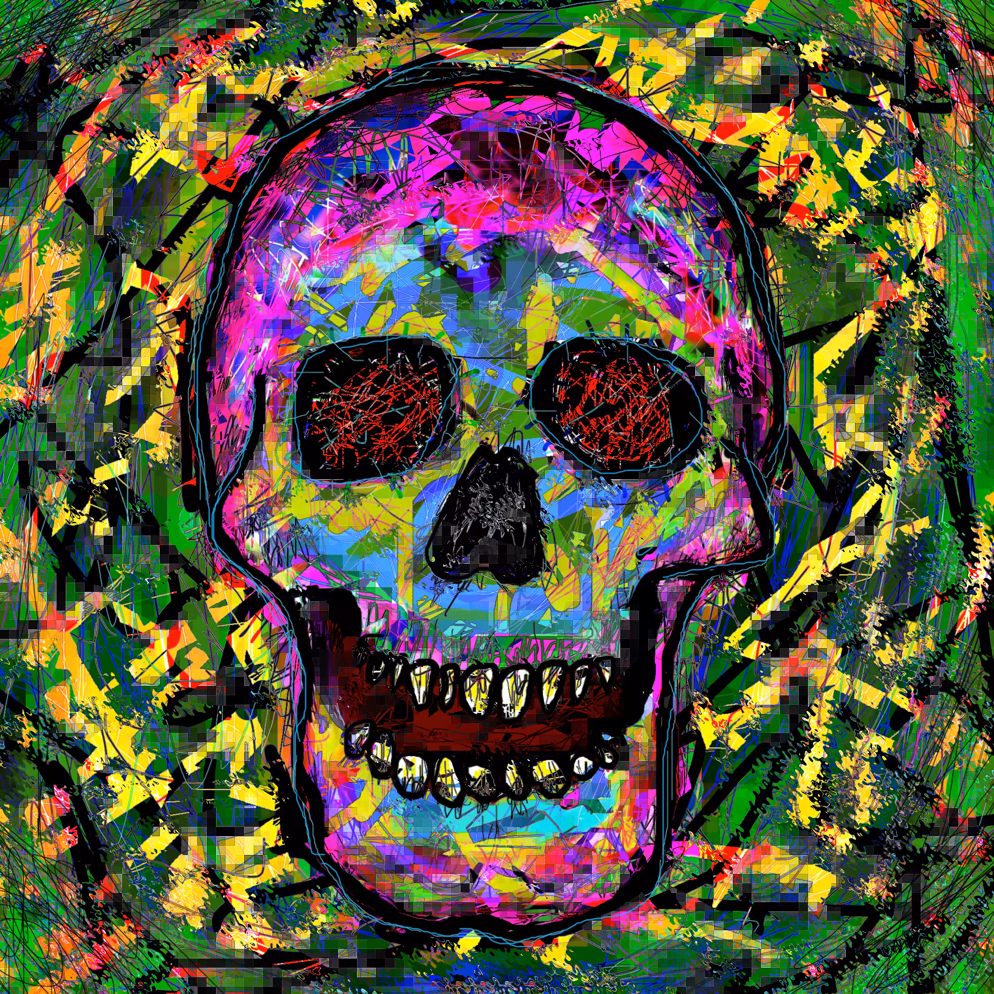 B34Ch scratch skull . @CalaverasCrypto rendition