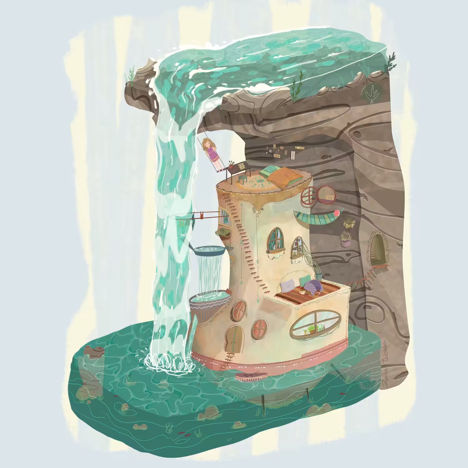 Life waterfall