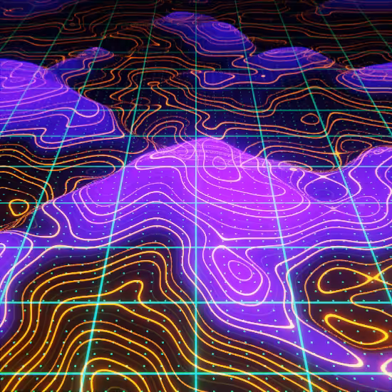 Neon geo map!