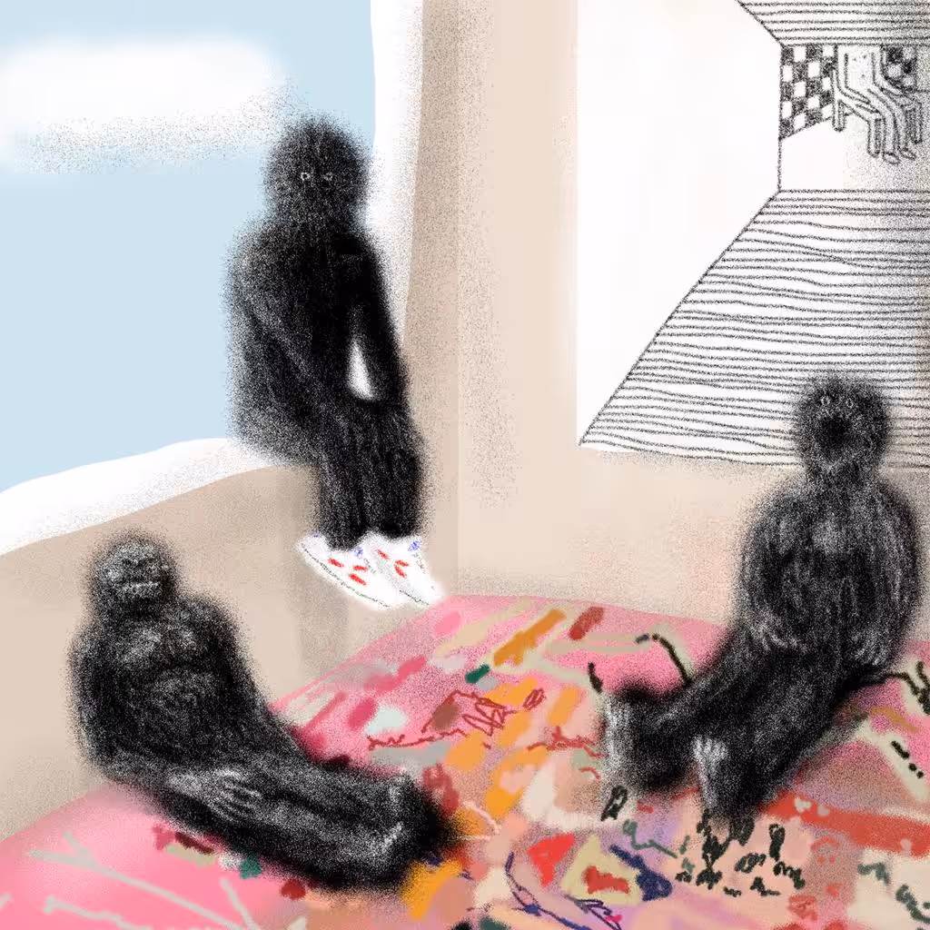 An example of a room with three subjects.