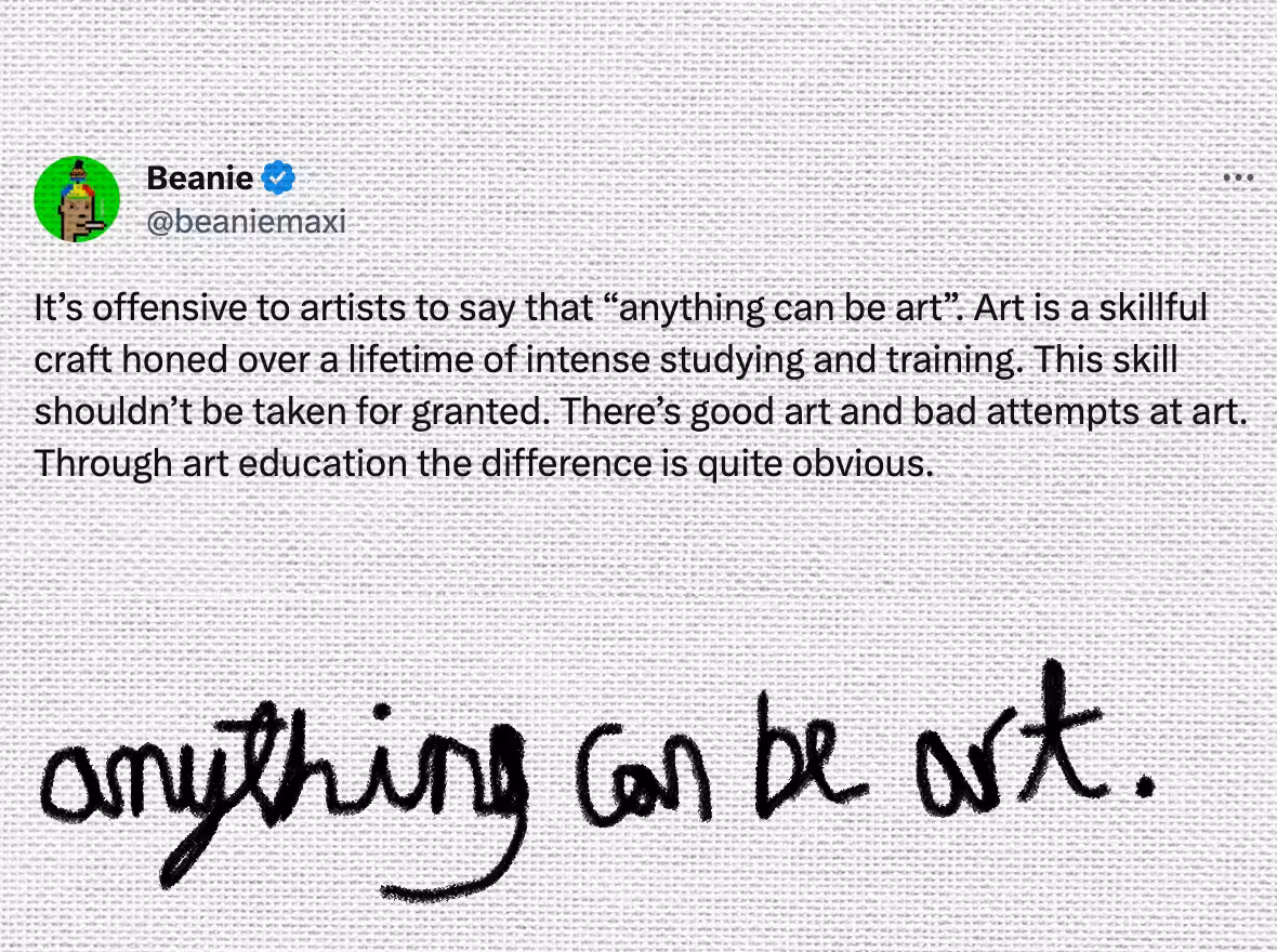 anything can be art.