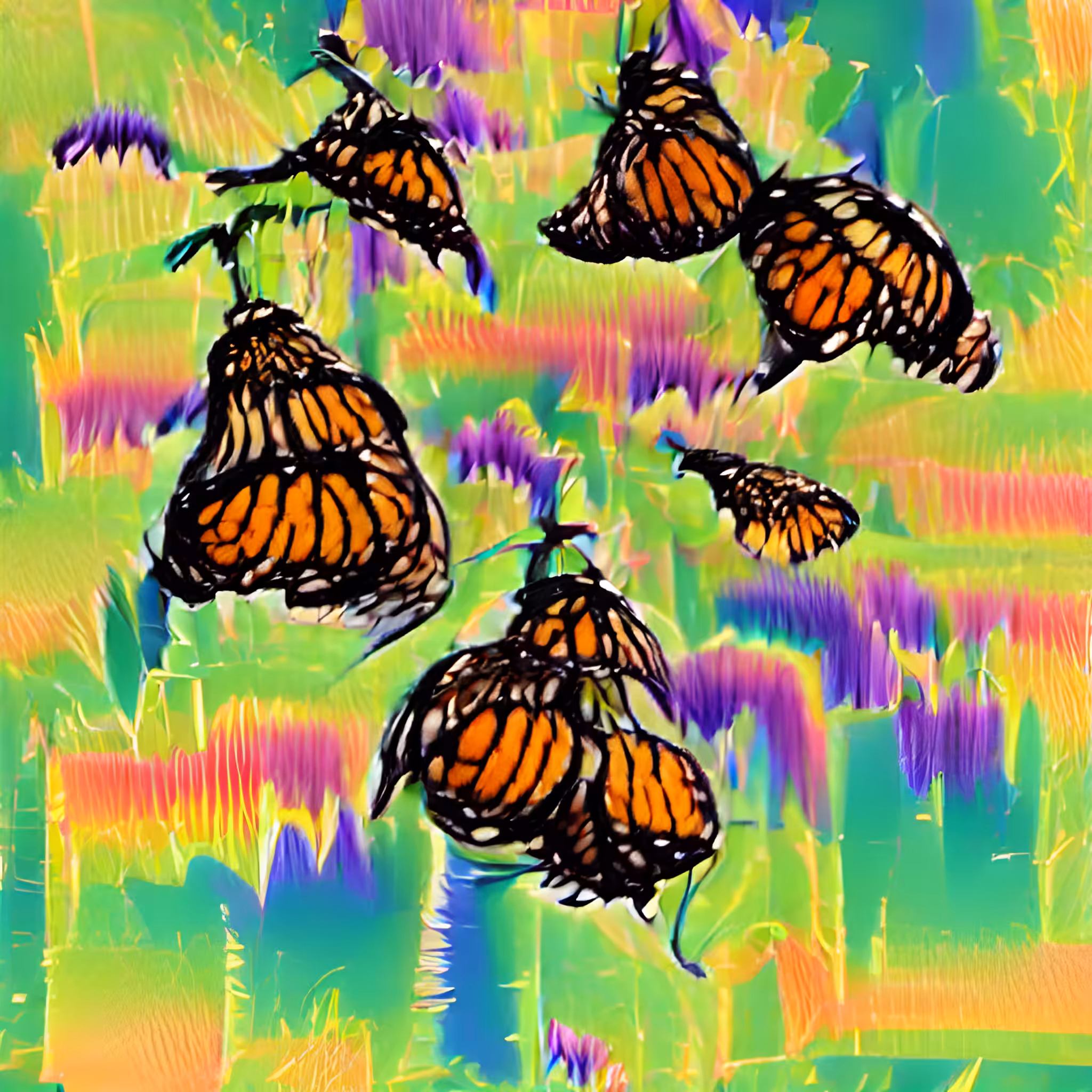 Monarch Butterflies Migrate in Clusters
