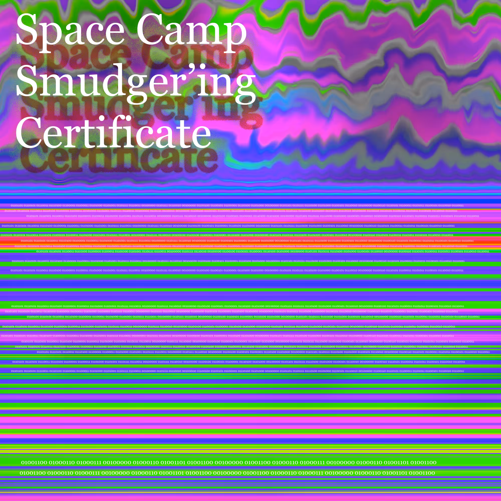 Space Camp Smudger'ing Certificate