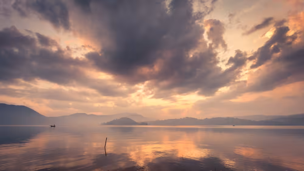 Surreal Umiam Lake, Meghalaya, India