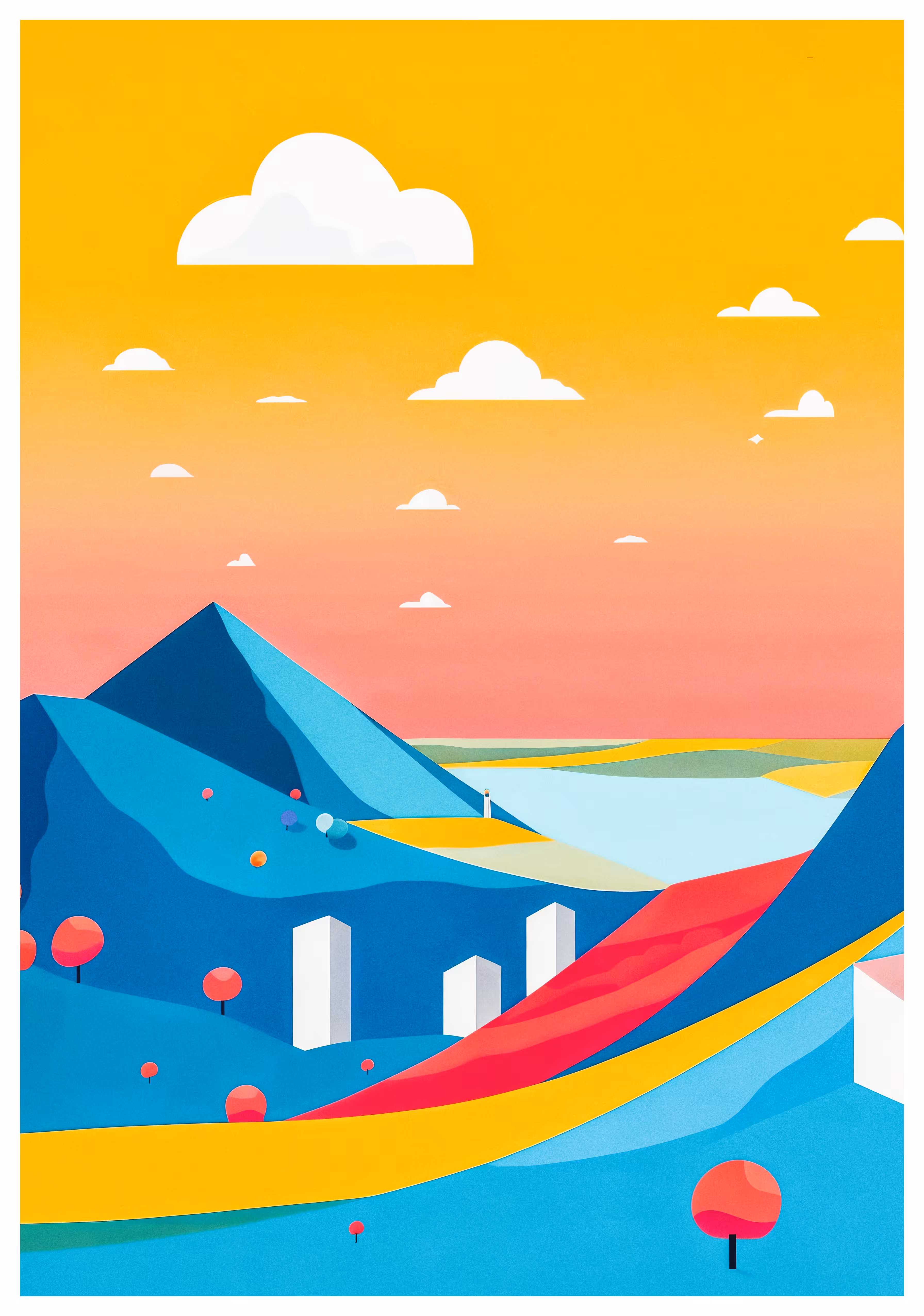 Rodeo posts: currents of sunset