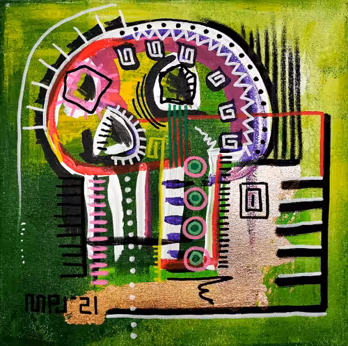 Skull On Green