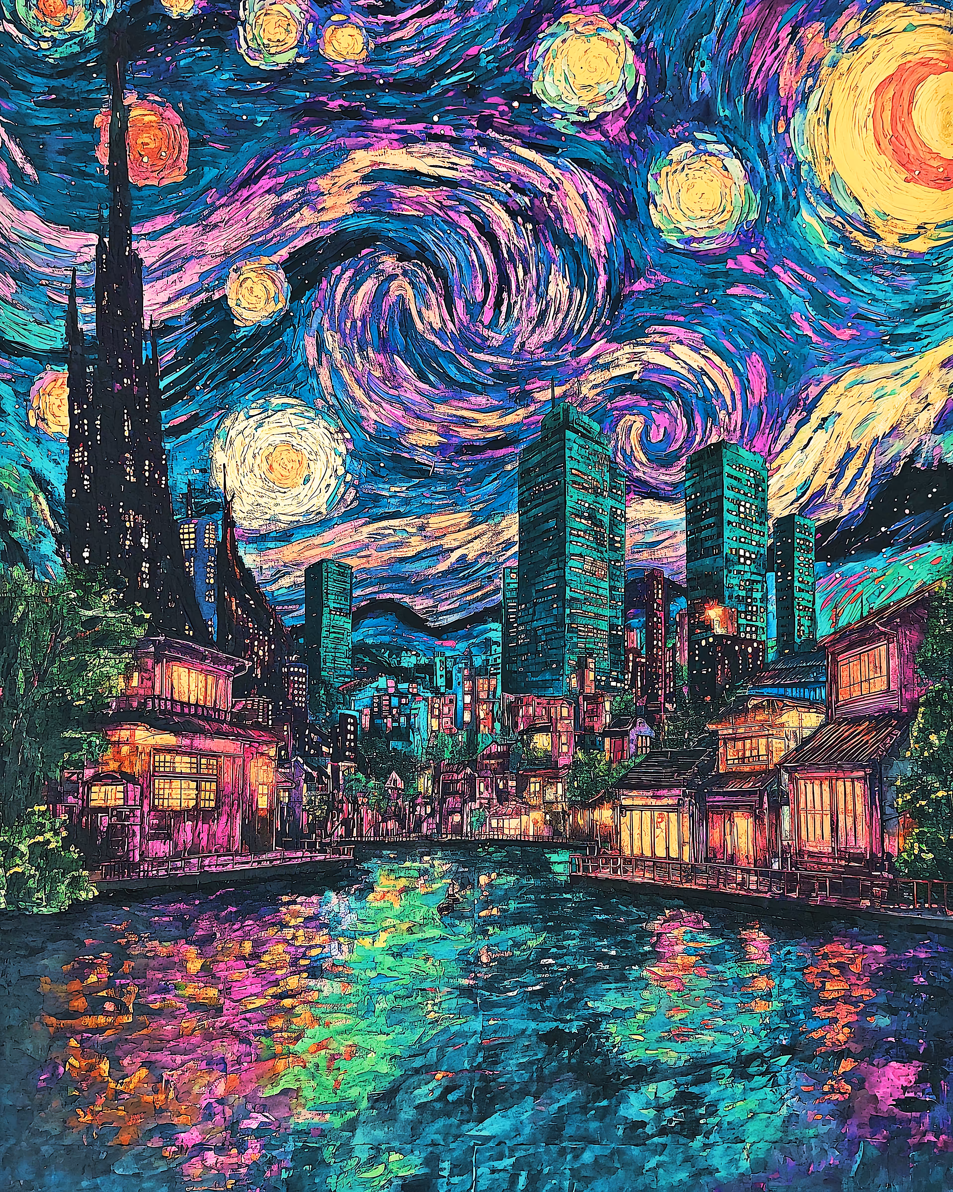 “Starry Night Over Sneke River”