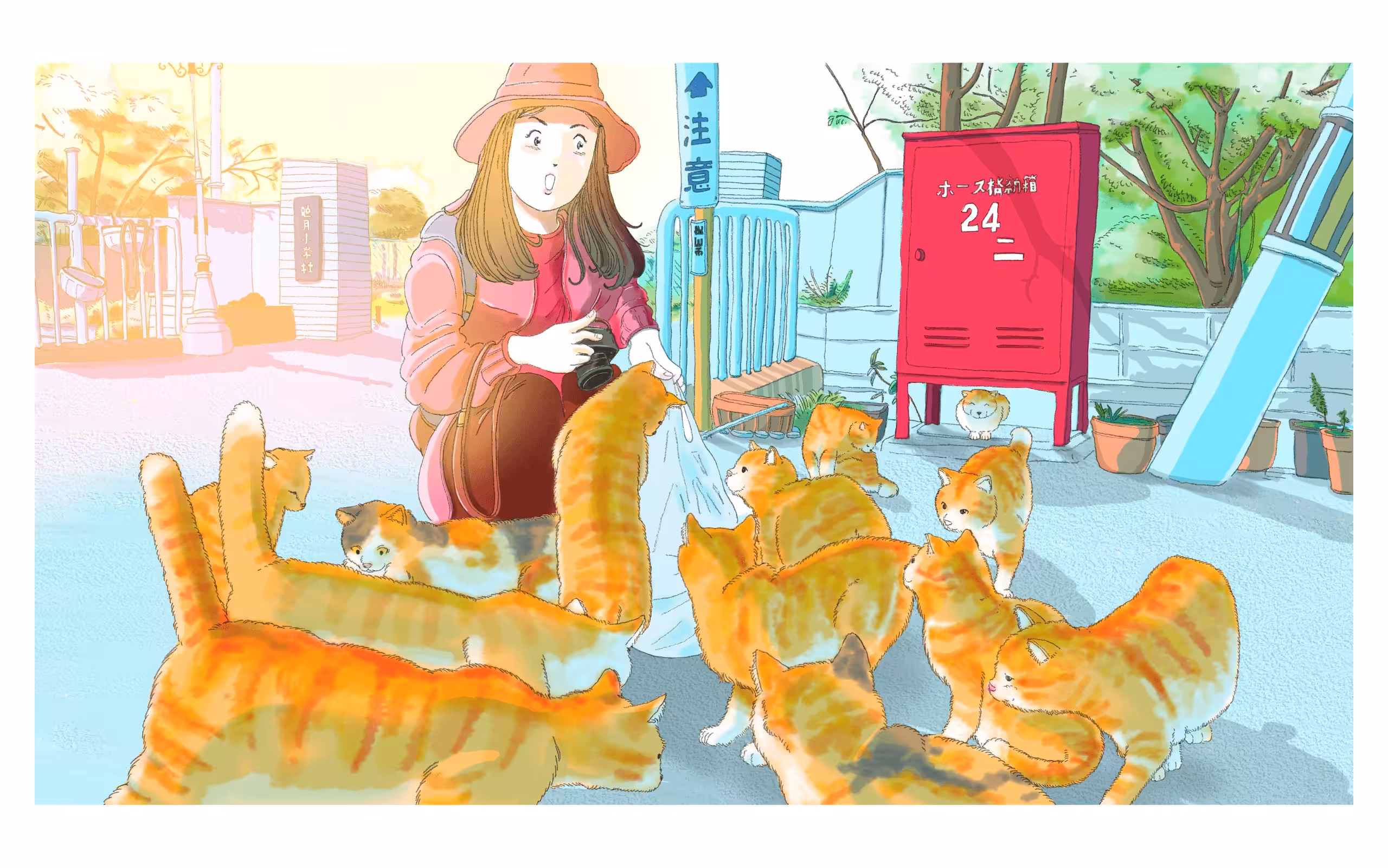 WHEN I WENT TO JAPAN,I FOUND MUZUKI ISLAND ISLAND THAT EVERY CAT HERE IS ORANGE CAT.