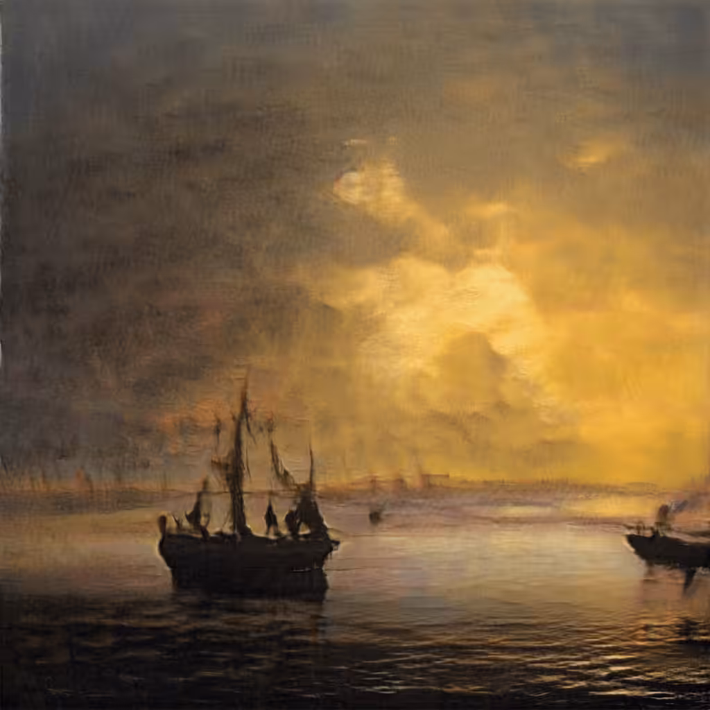 AI imagined painting of the sea #54