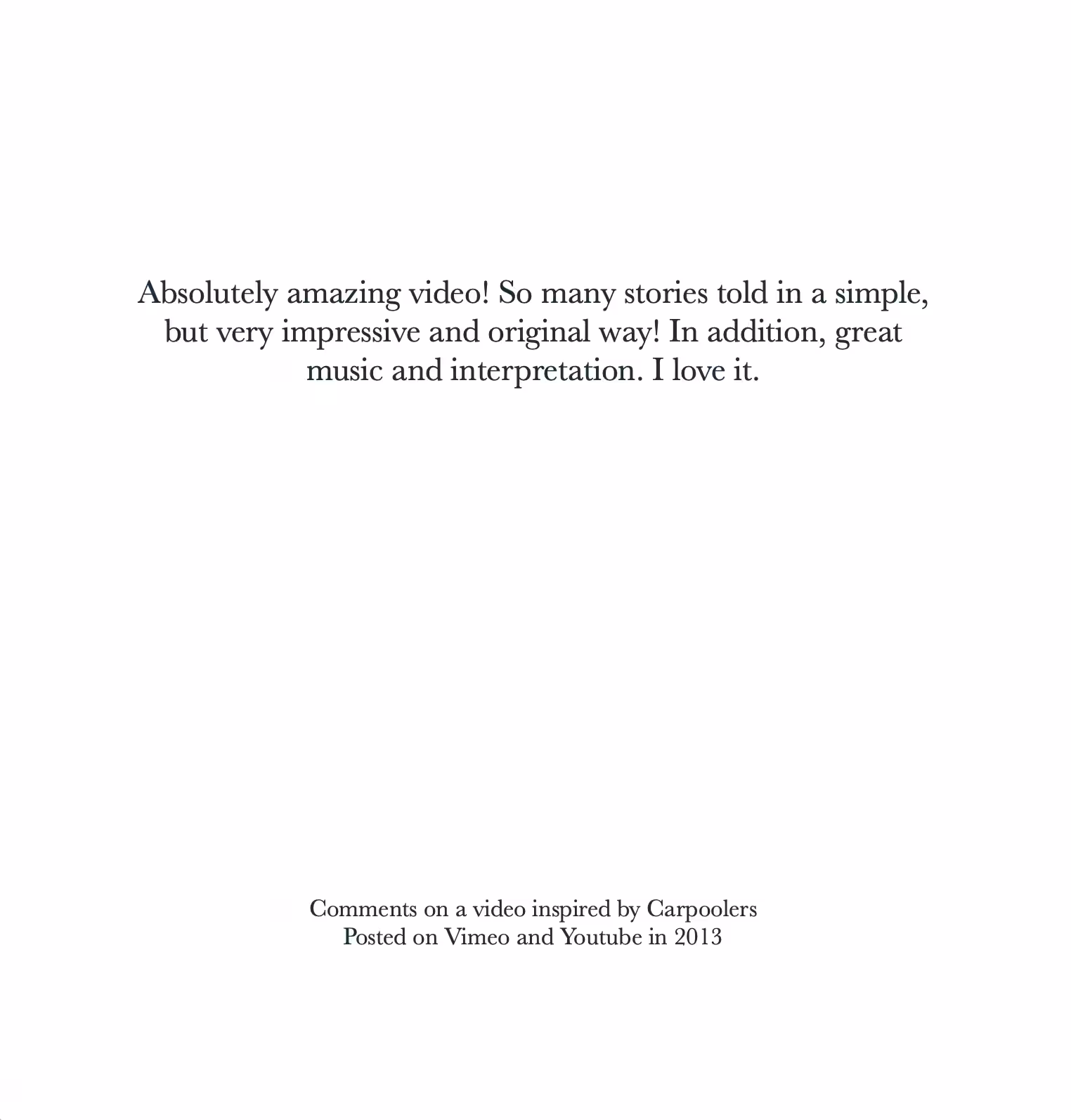 Carpoolers in the Internet #38